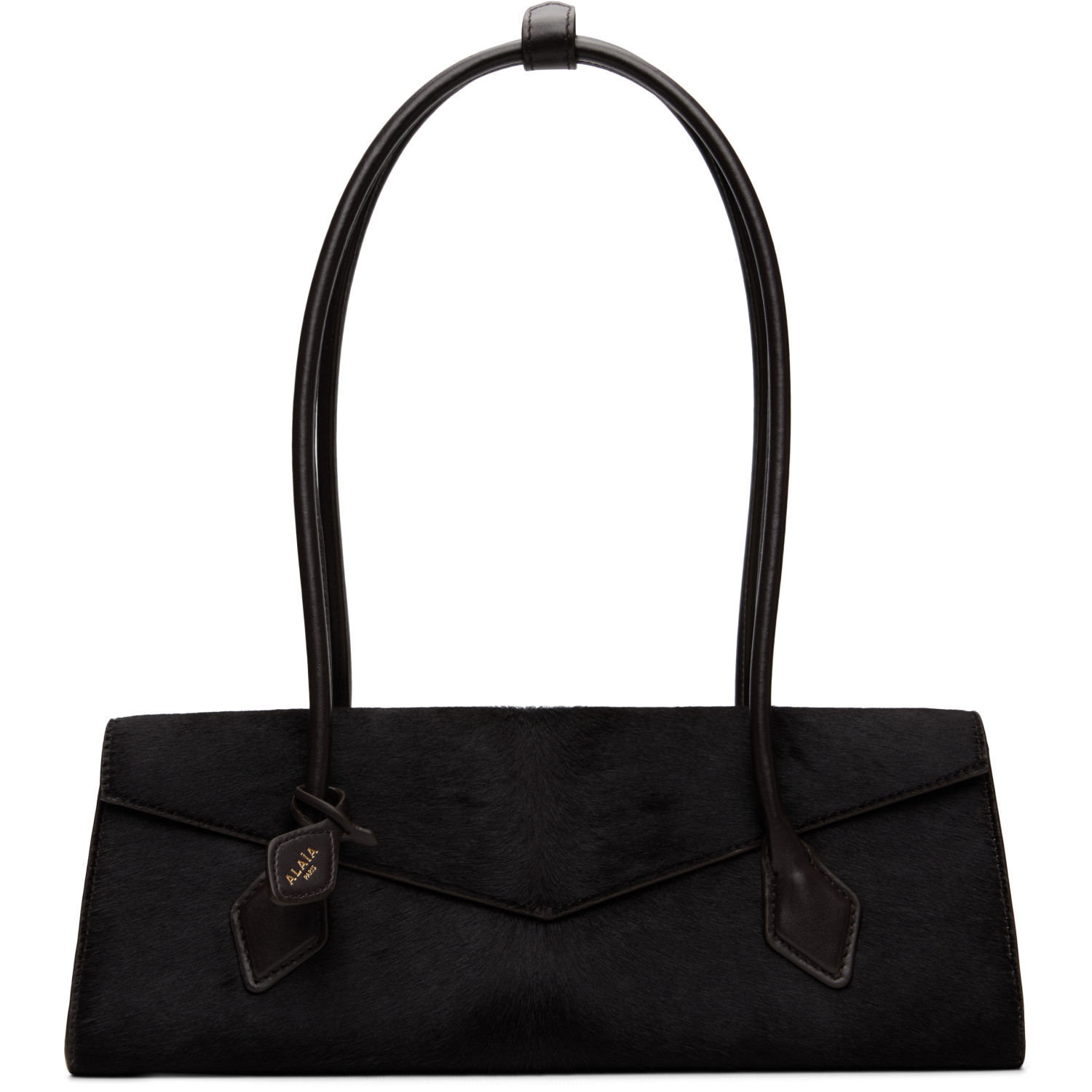 ALAÏA Brown 'Le Teckel' Flap Medium Bag