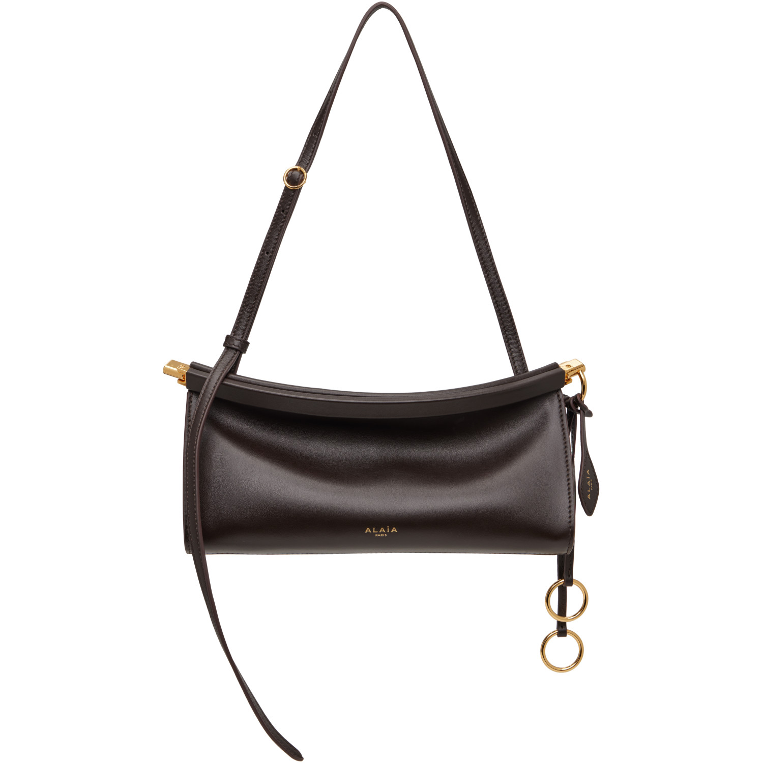 ALAÏA Brown 'Le Click' East West Small Bag