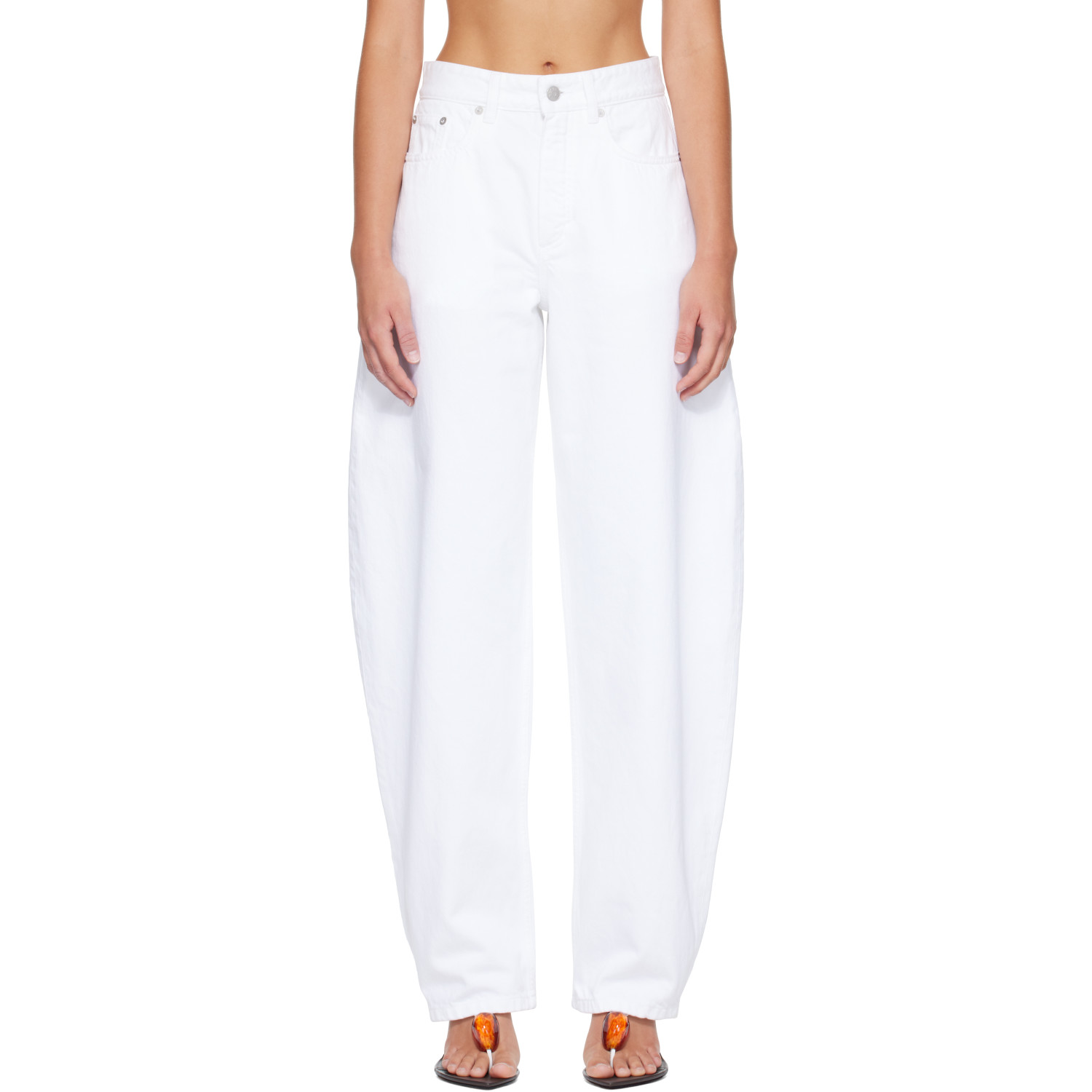 ALAÏA White Round Jeans