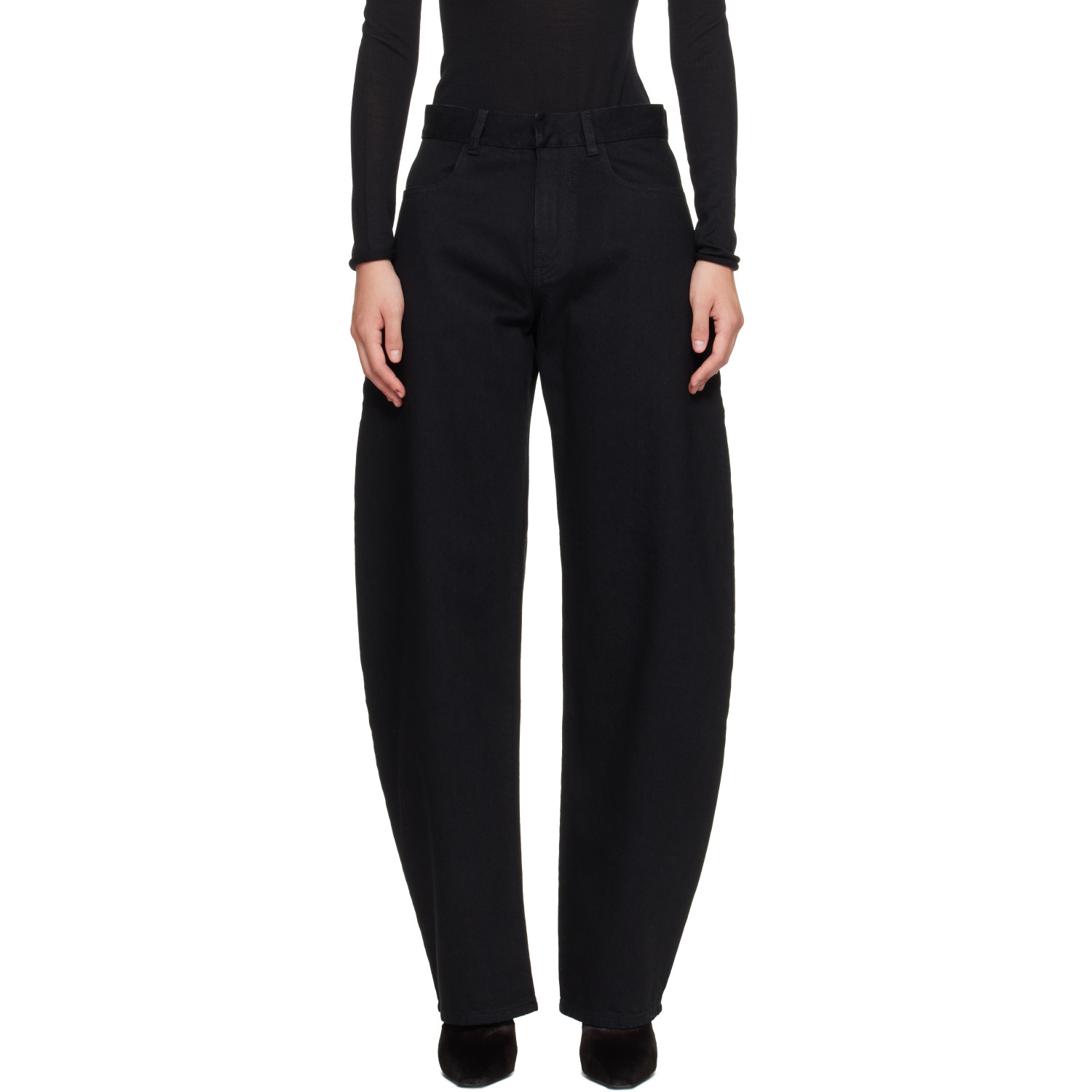 ALAÏA Black Round Jeans