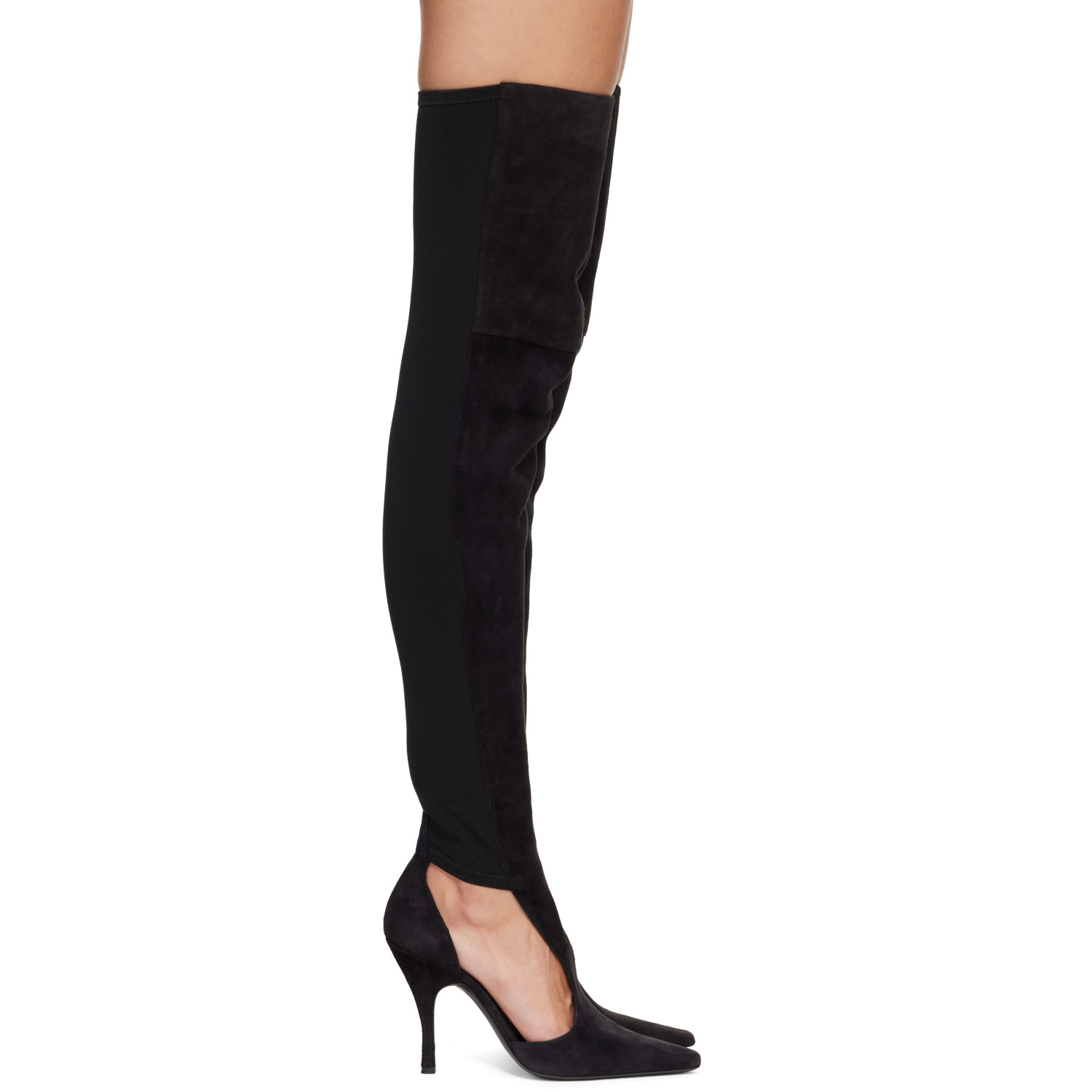 ALAÏA Black Cut Out High Boots