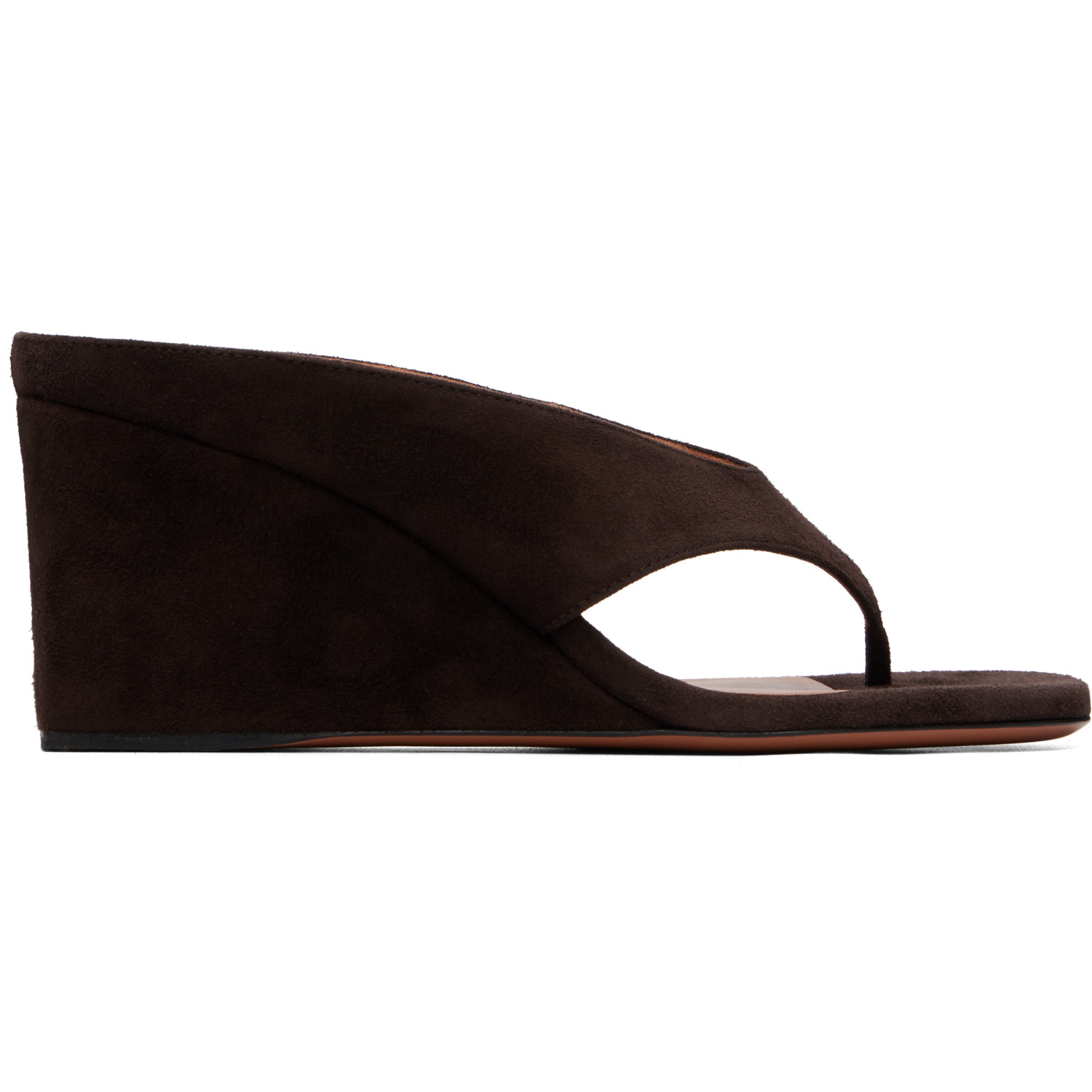 ALAÏA Brown Cube Thong Heeled Sandals