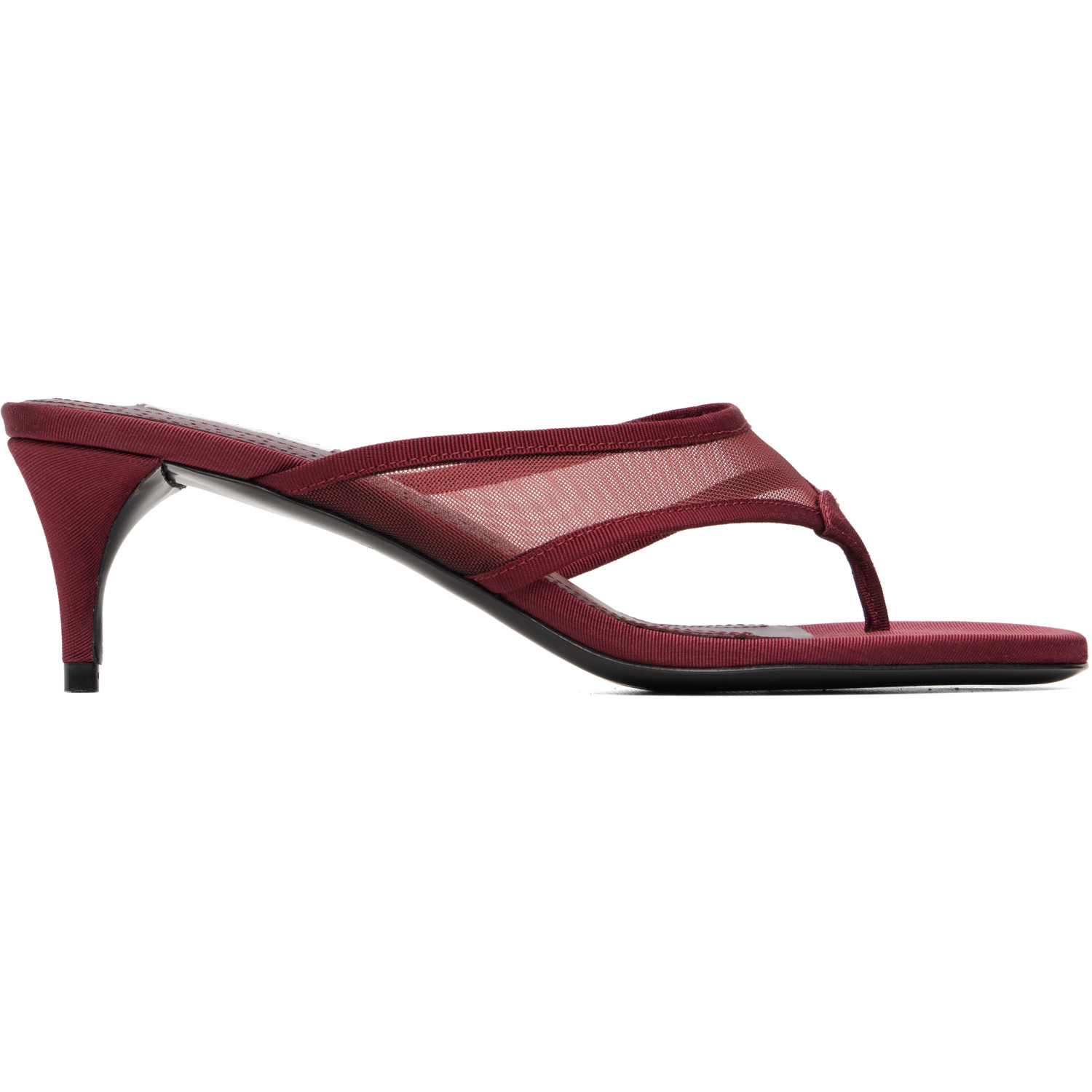 ALAÏA Burgundy Infra 55 Heeled Sandals