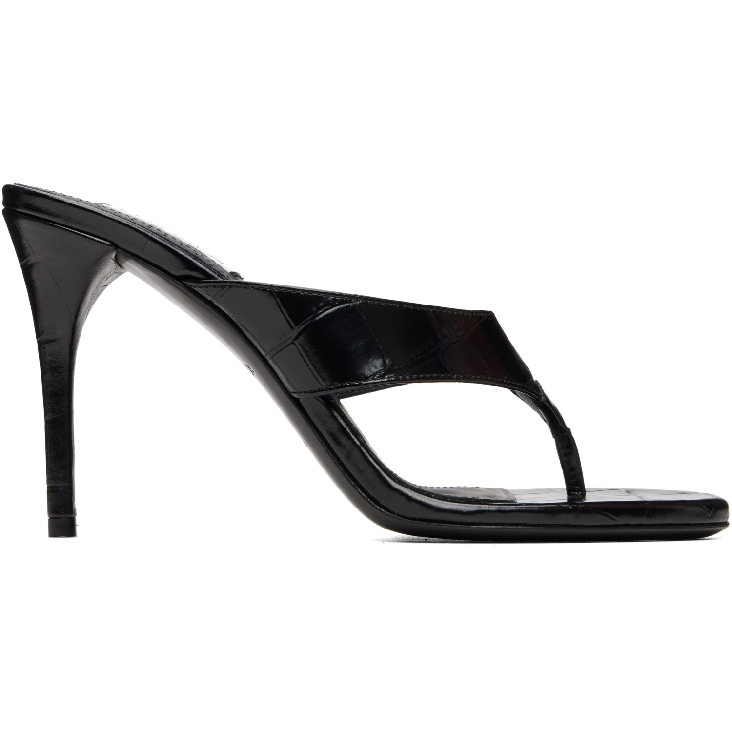 ALAÏA Black Infra 90 Heeled Sandals