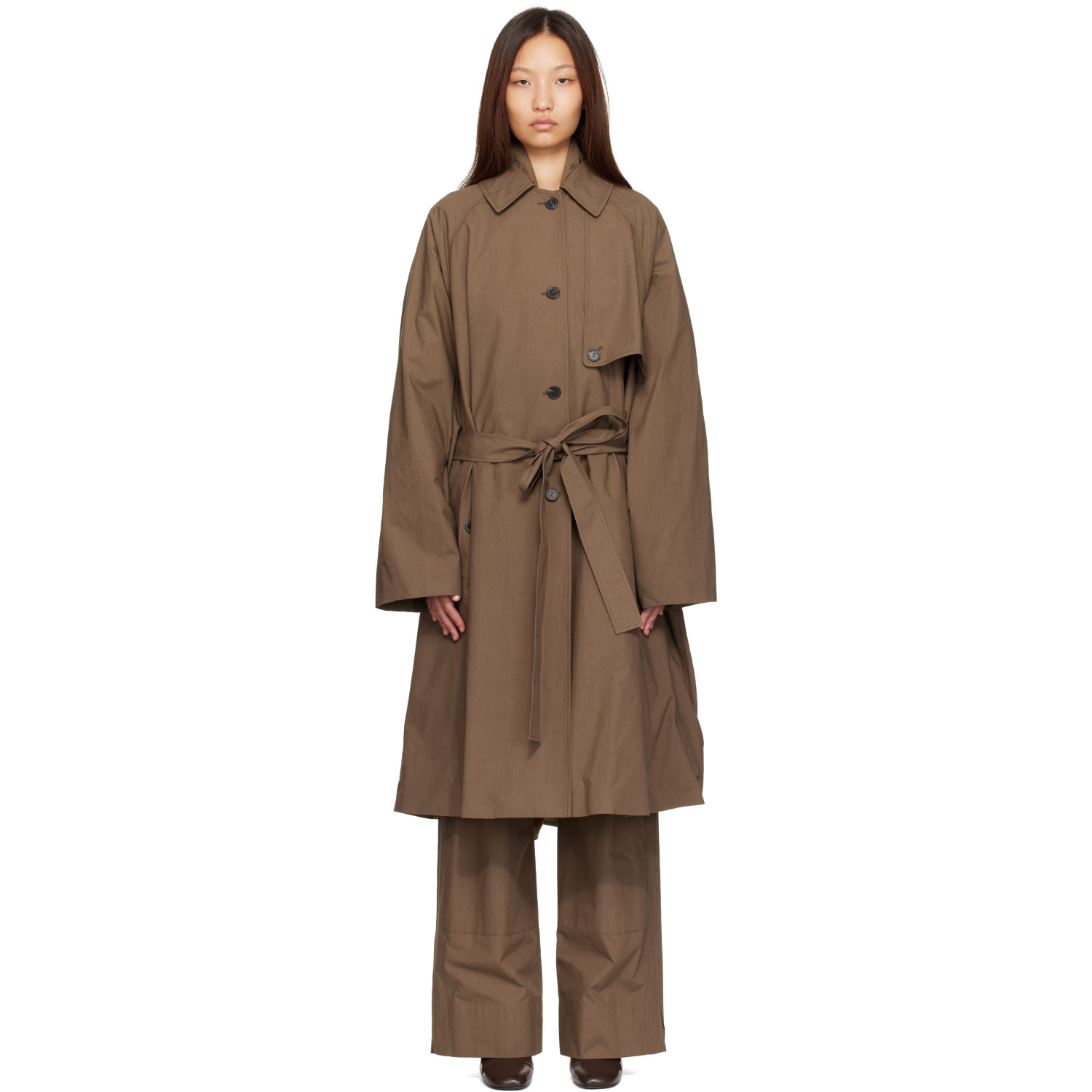 Calvin Klein Collection Brown Zeland Trench Coat