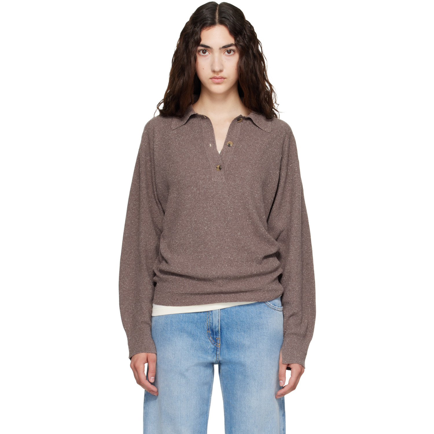 Calvin Klein Collection Brown Helga Polo