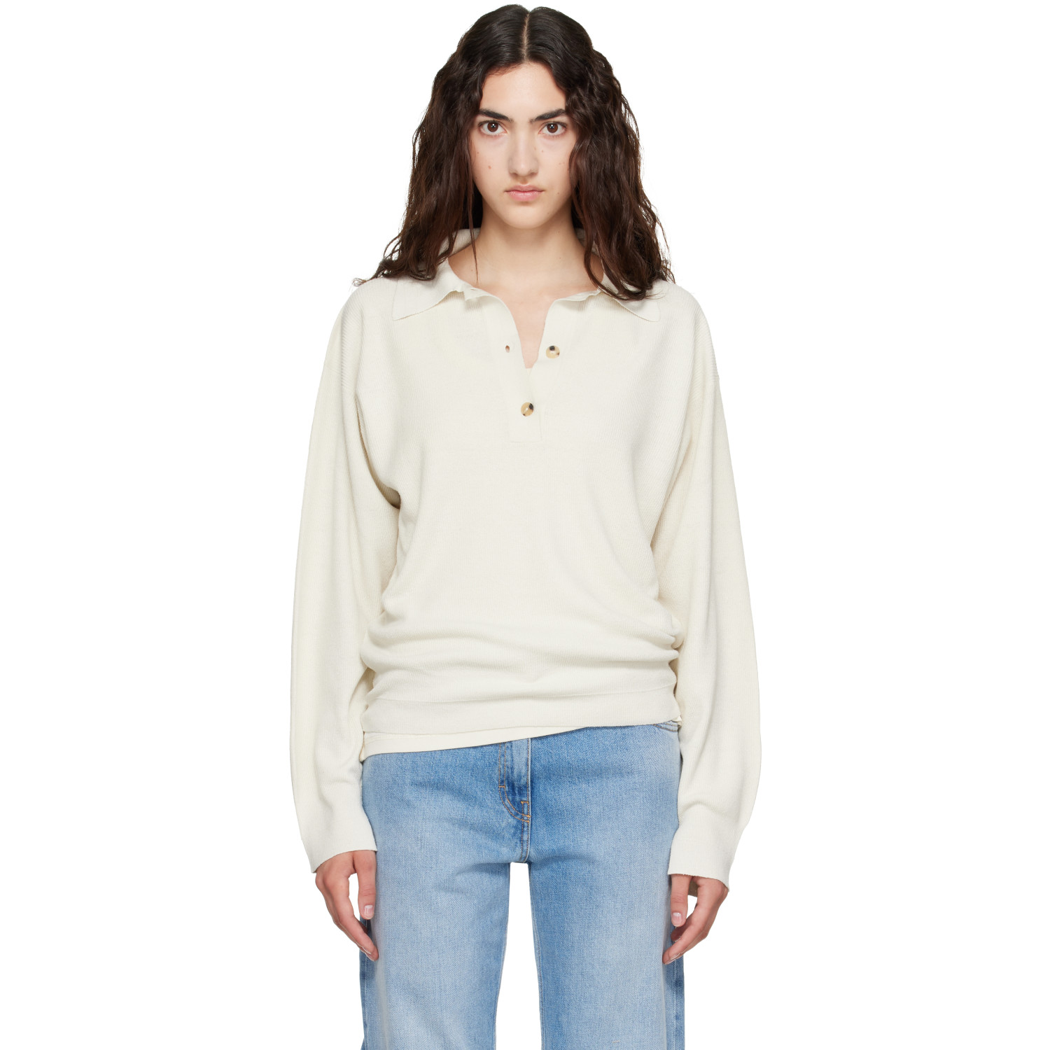 Calvin Klein Collection Off-White Helga Polo