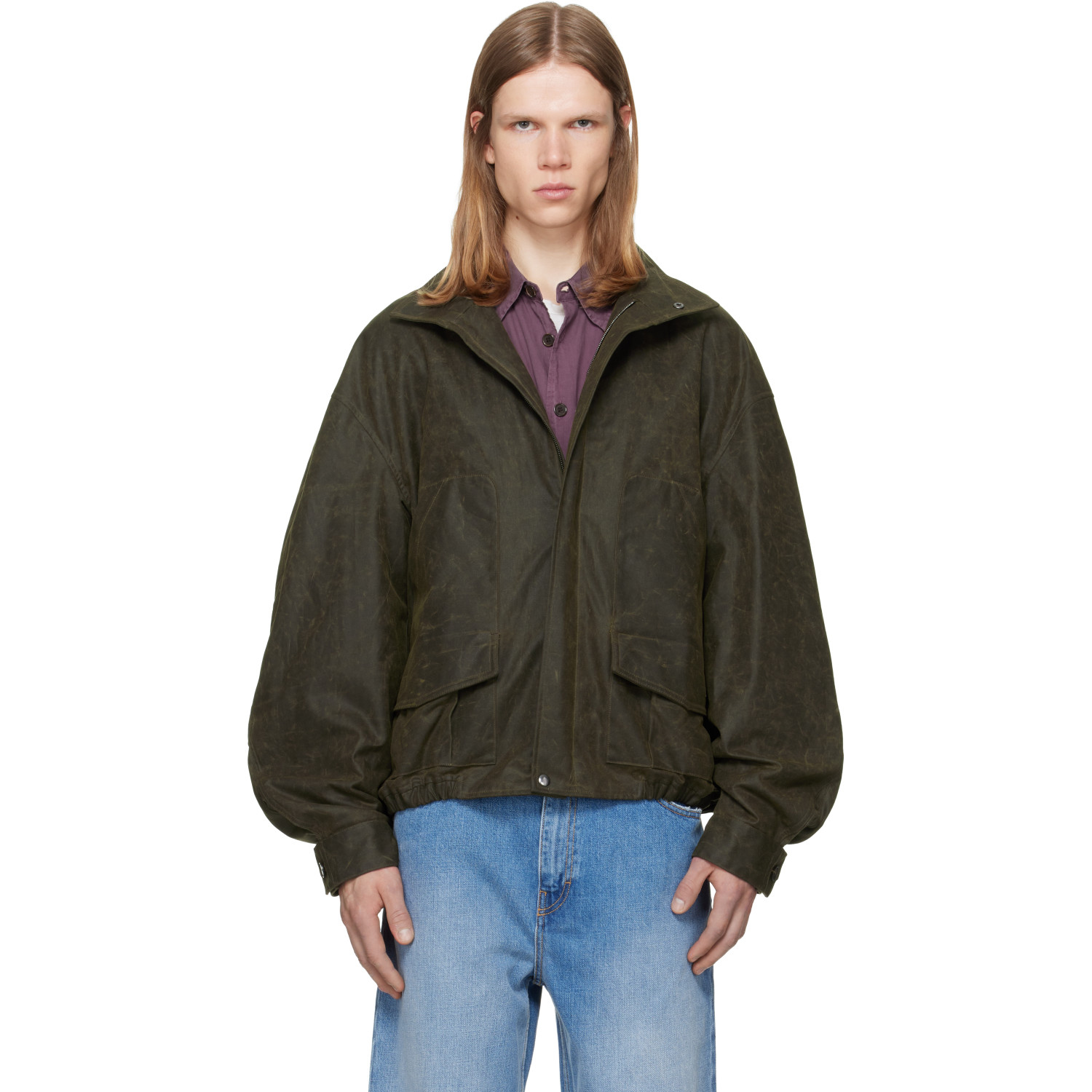 Calvin Klein Collection Brown Donald Bomber Jacket