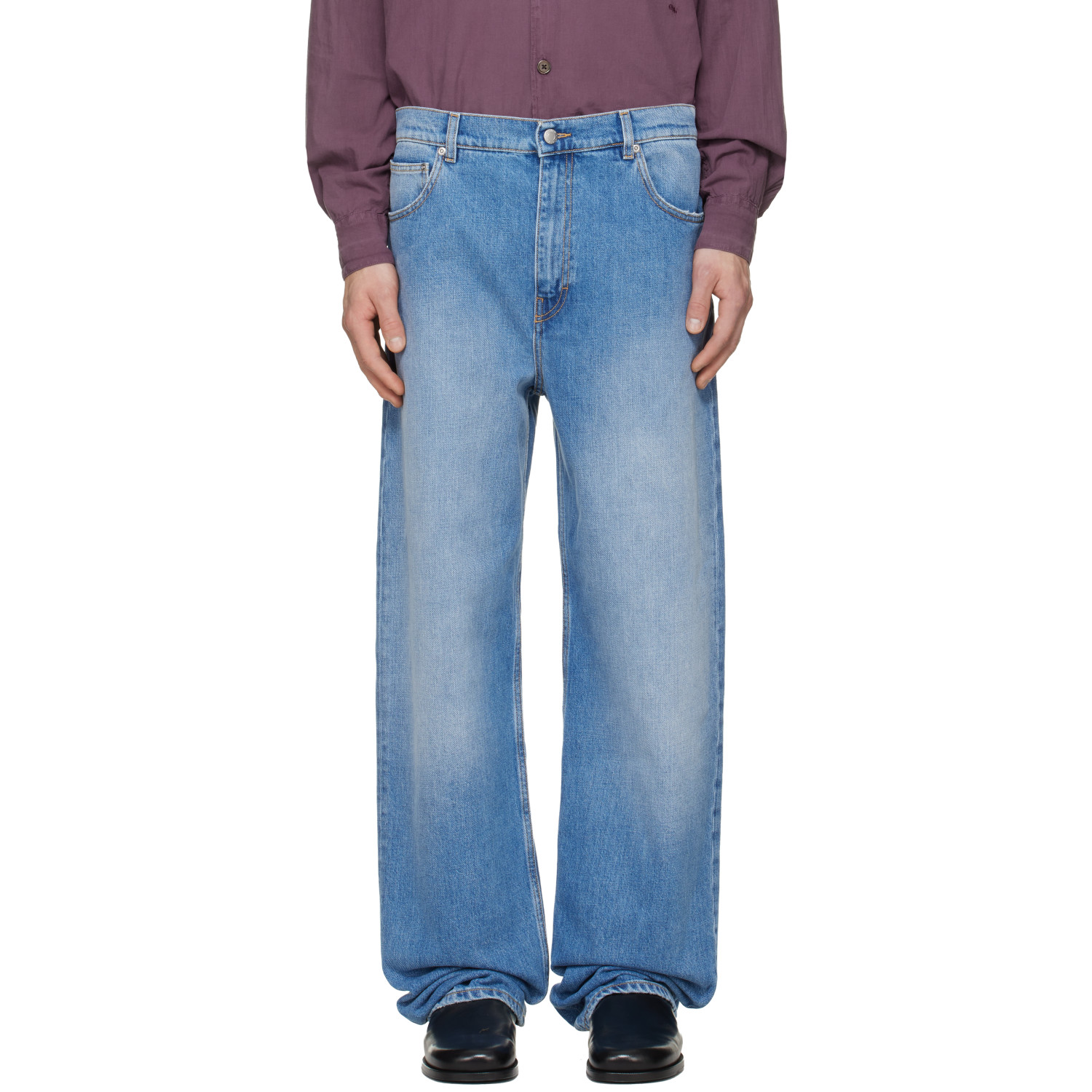 Calvin Klein Collection Blue 05 Low Rise Wide Leg Jeans