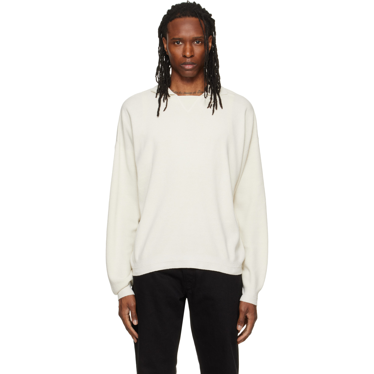 Calvin Klein Collection Off-White Desmond Polo
