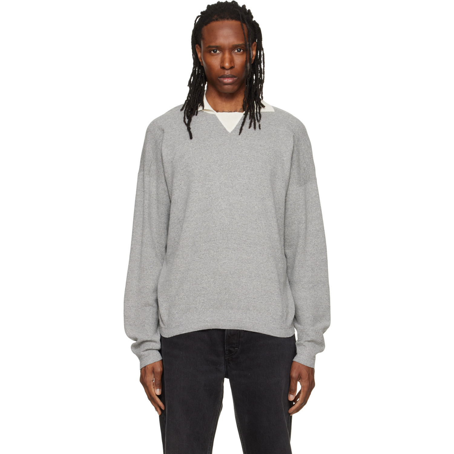 Calvin Klein Collection Gray Desmond Polo