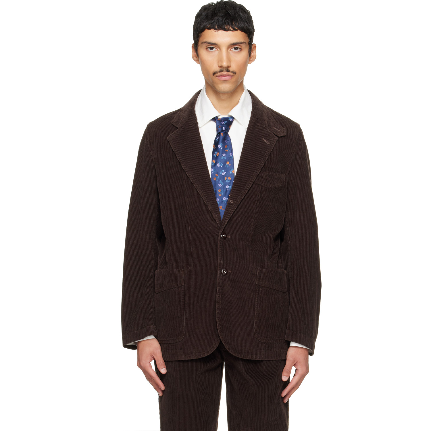 Drake's Brown Cotton Corduroy Games Mk. I Blazer
