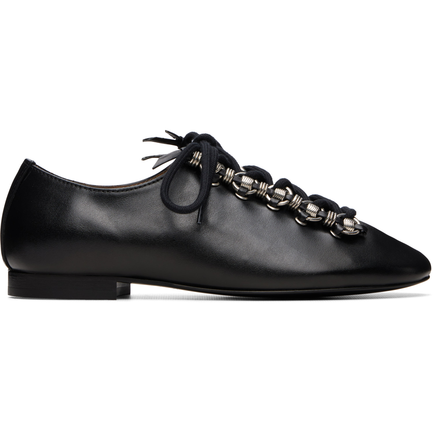 Toga Pulla Black Leather Derbys