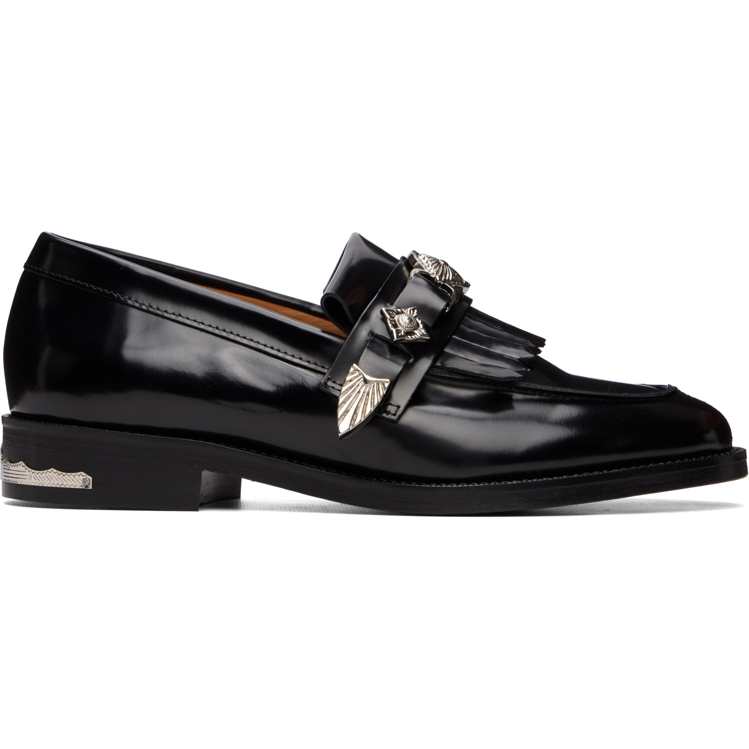 Toga Pulla Black Metal Loafers