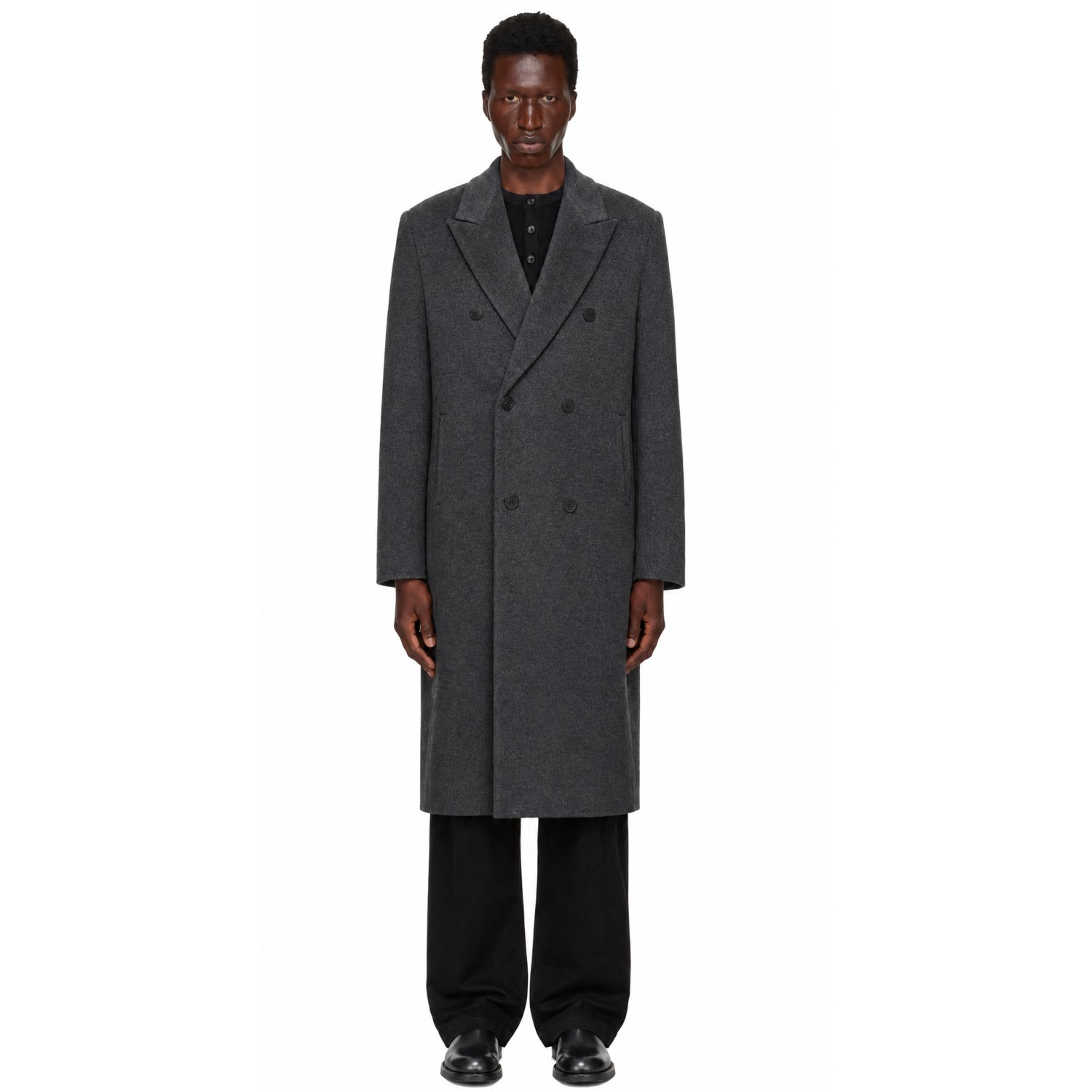 LE17SEPTEMBRE Gray Tailored Wool Double Breasted Coat