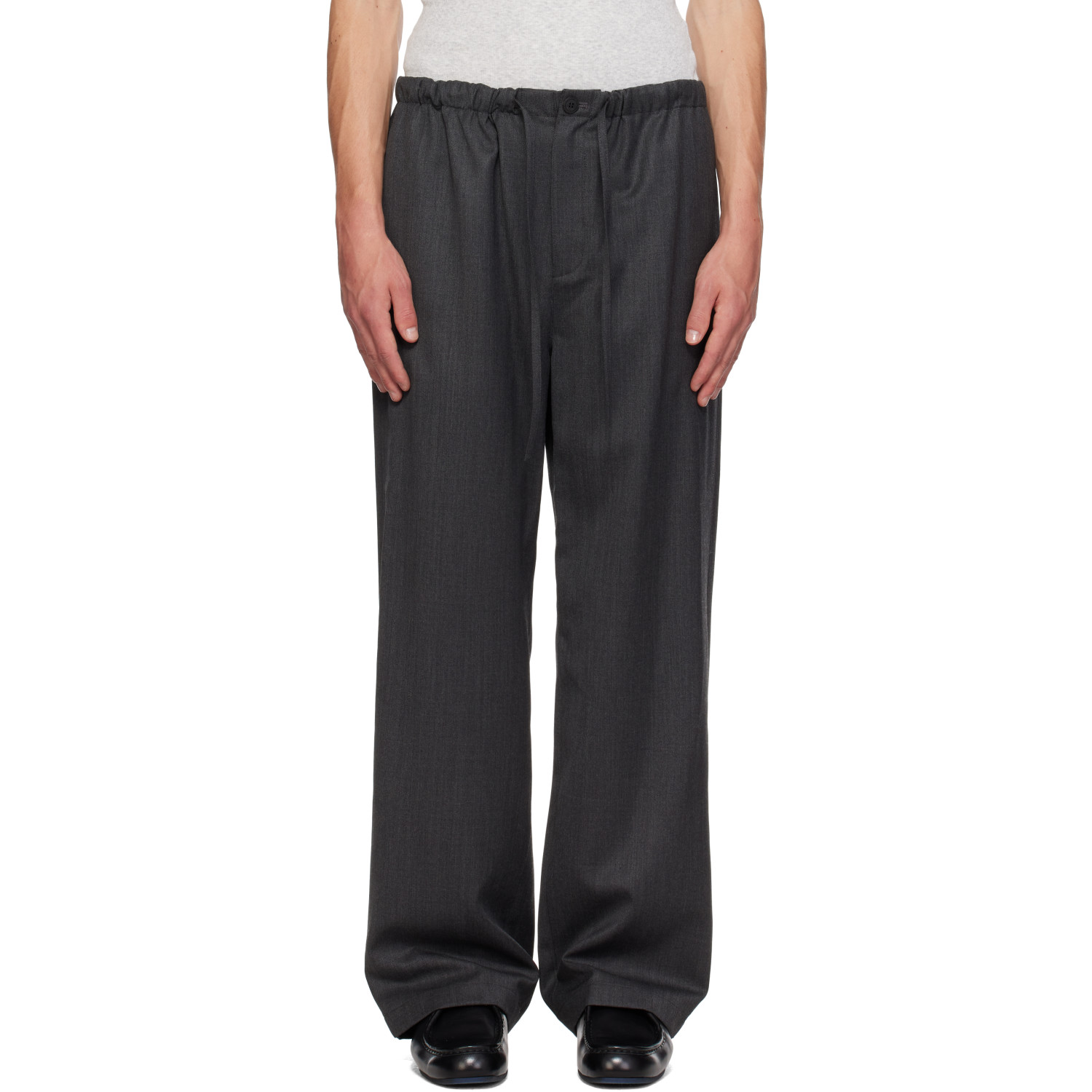 LE17SEPTEMBRE Gray Elasticized Easy Trousers