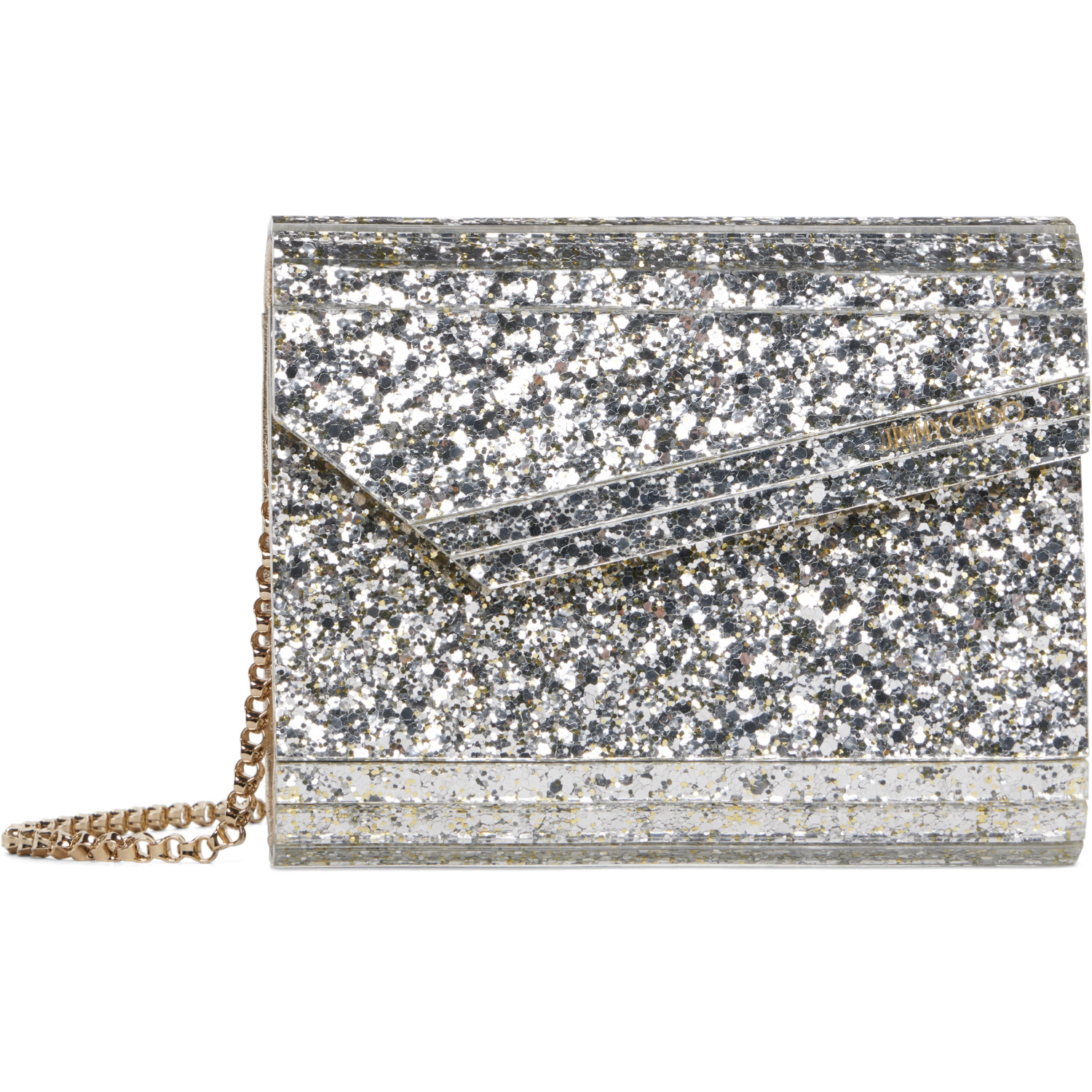 Jimmy Choo Silver Candy Clutch