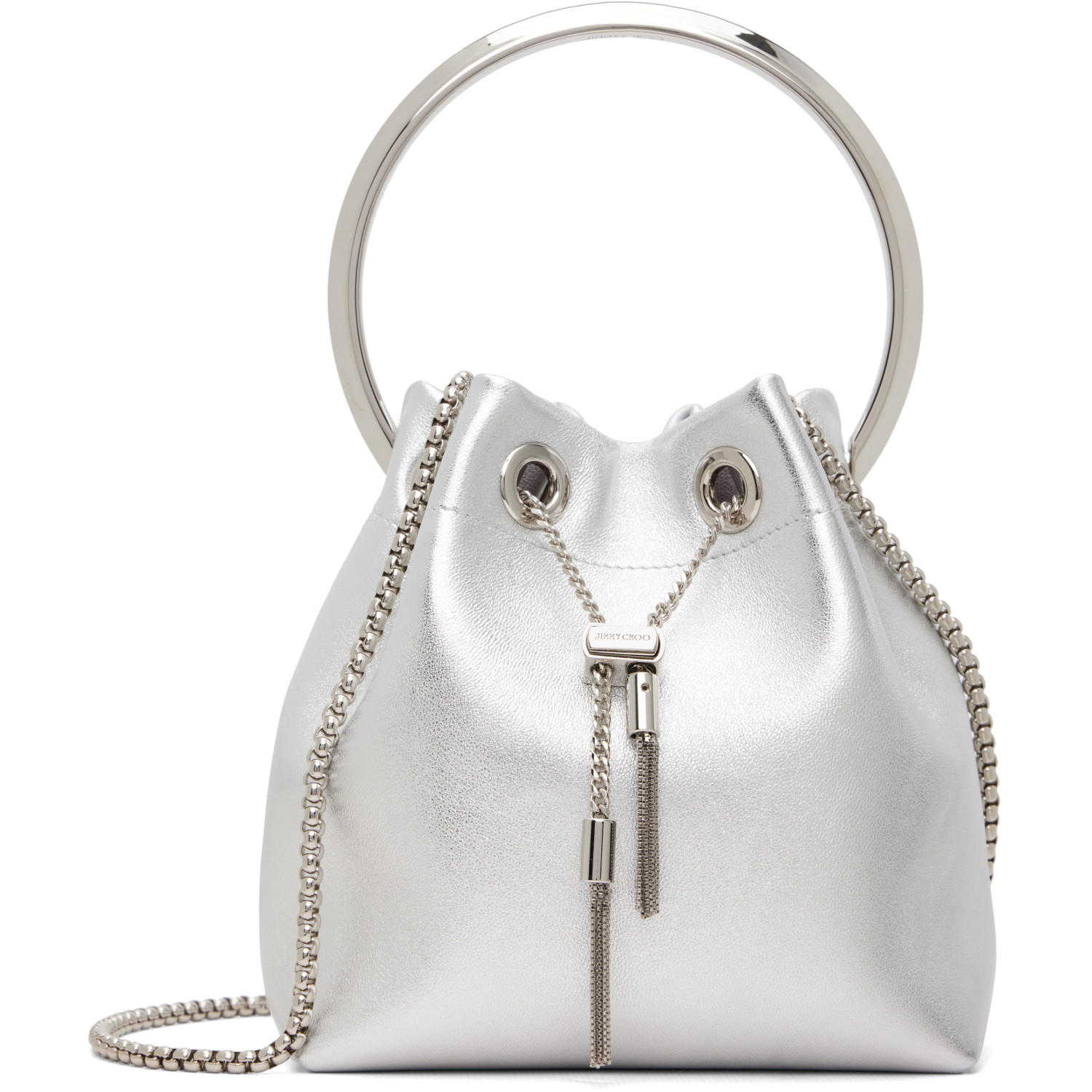 Jimmy Choo Silver Bon Bon Bag