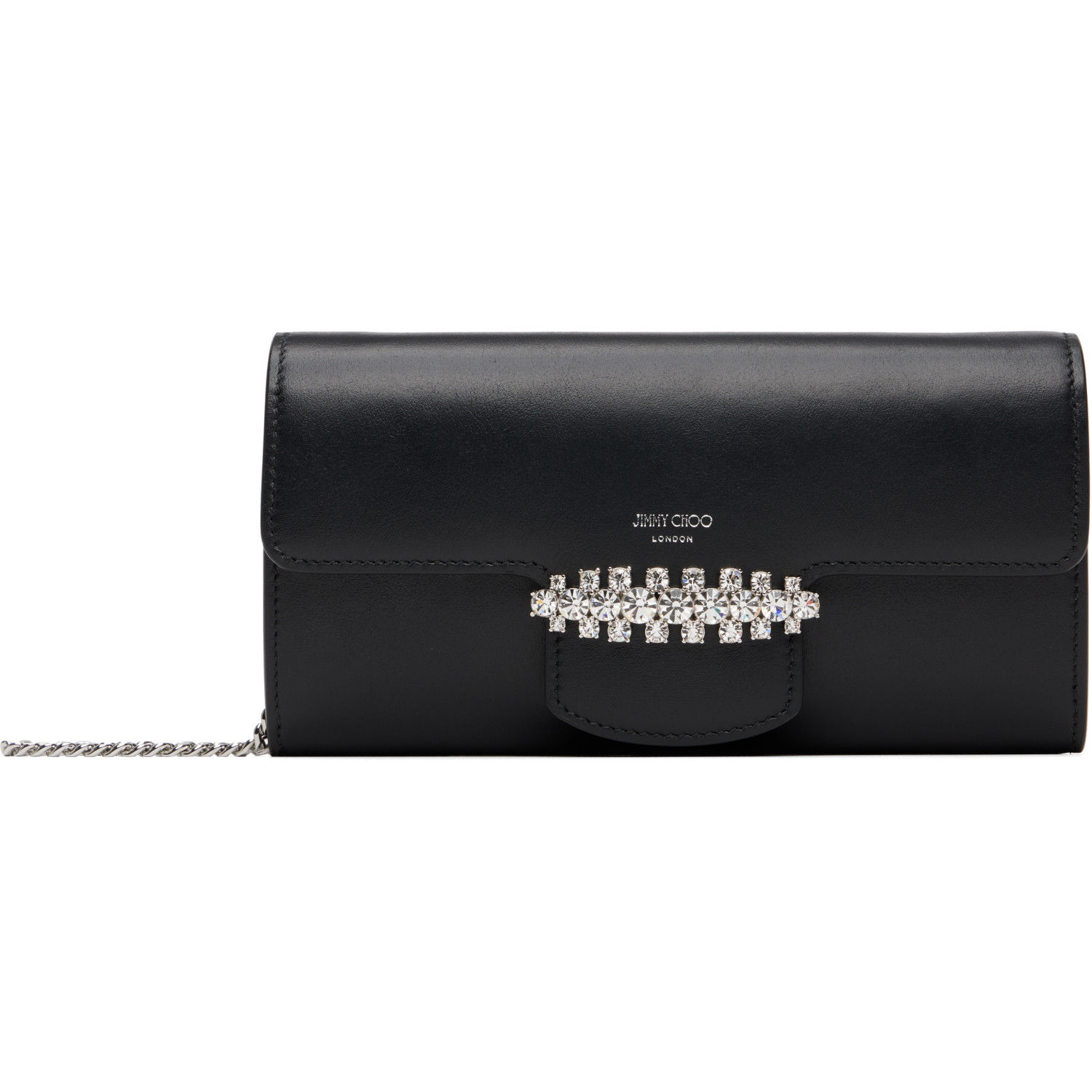 Jimmy Choo Black Bing Wallet Chain Bag