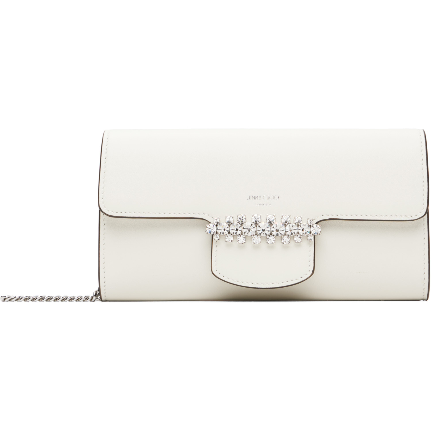 Jimmy Choo Off-White Bing Wallet Chain Bag