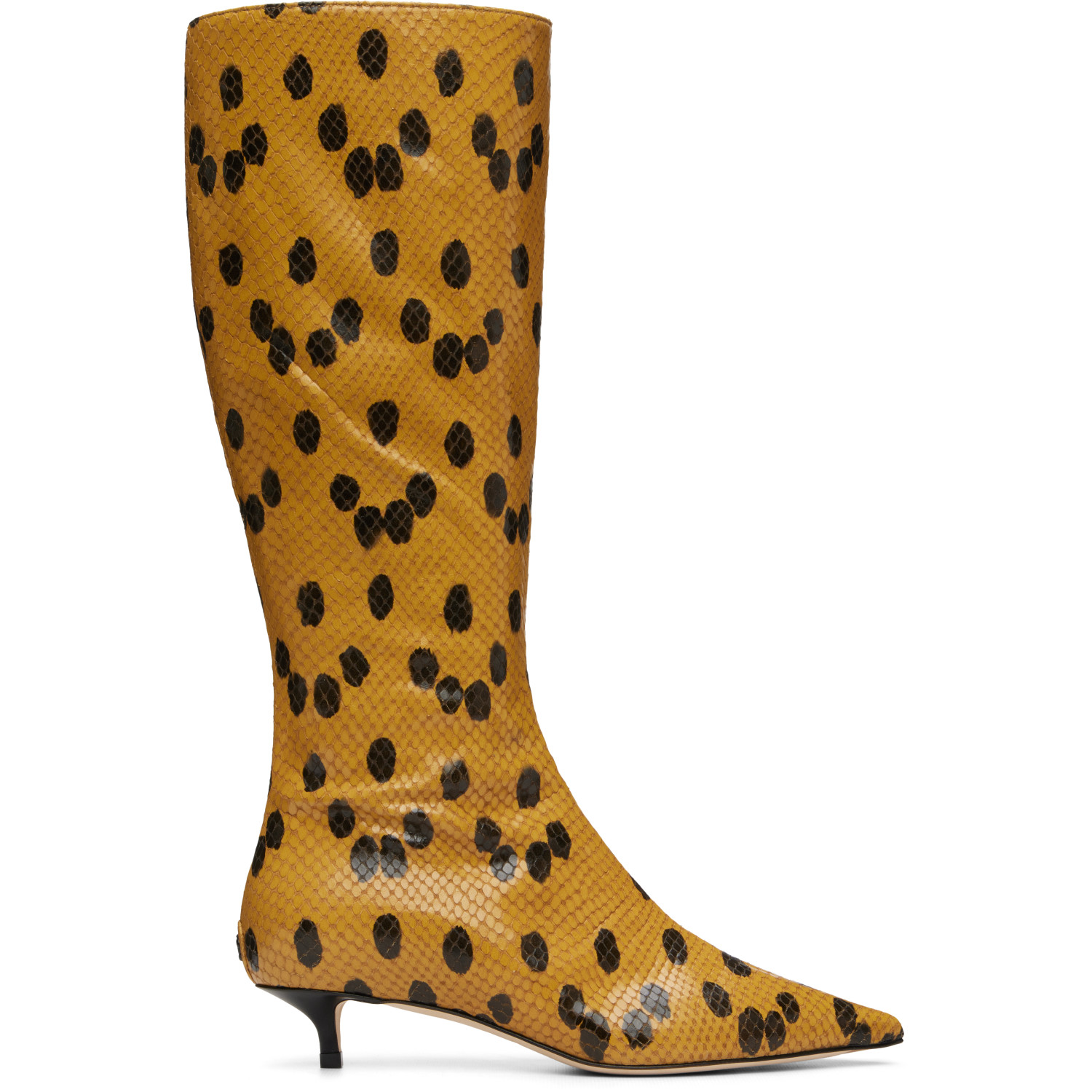 Jimmy Choo Yellow & Black Amis 35 Knee Boots