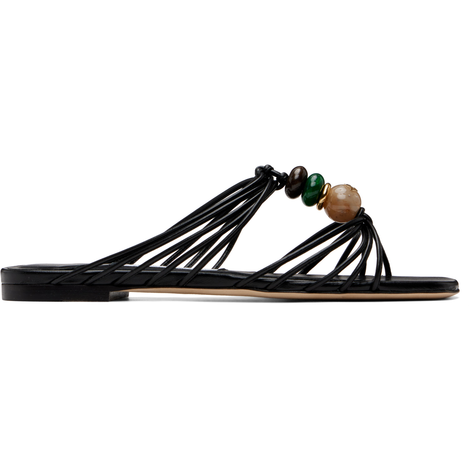 Jimmy Choo Black Lova Mule Flat Sandals