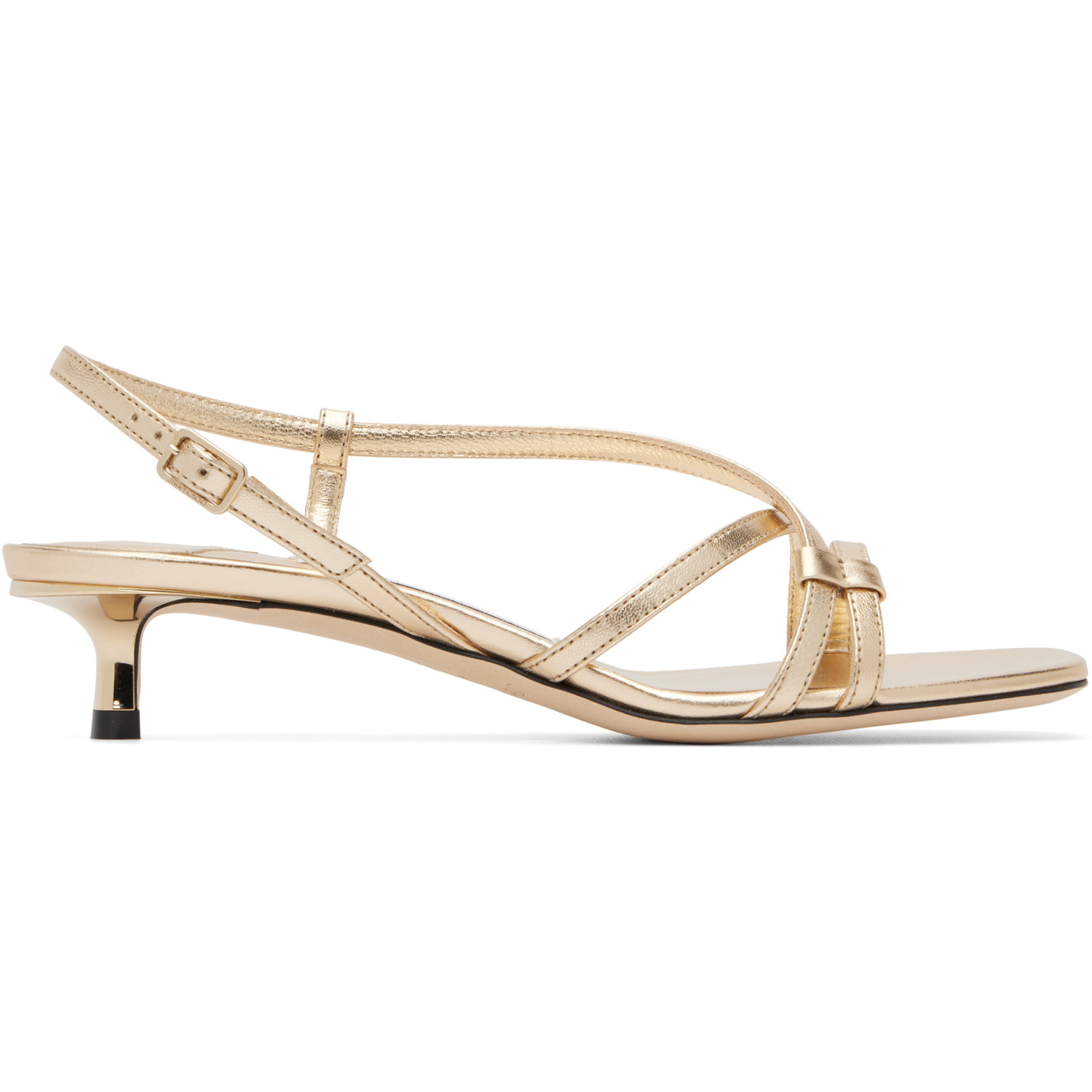 Jimmy Choo Gold Farris 35 Heeled Sandals