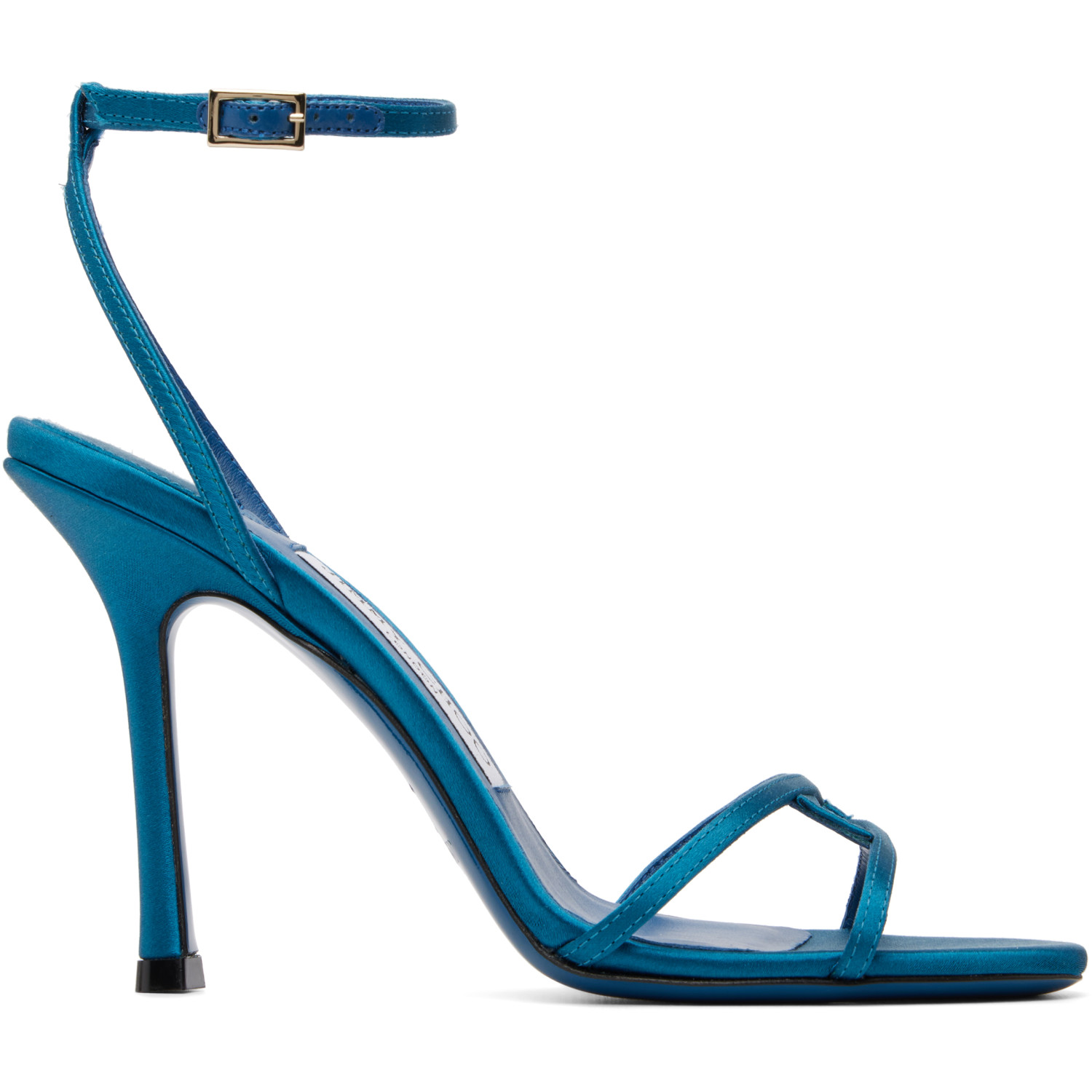 Jimmy Choo Blue 1998 Leo 100 Satin Heeled Sandals