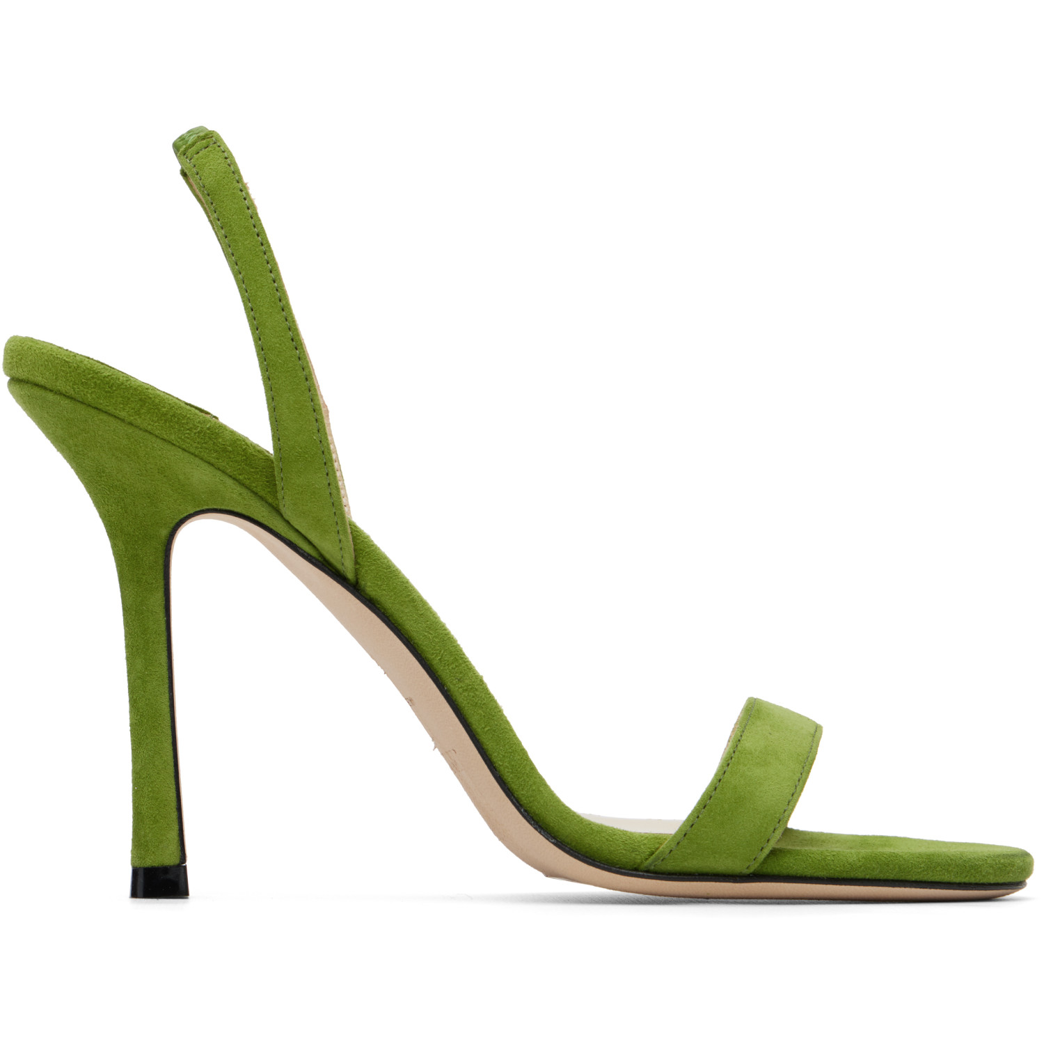 Jimmy Choo Green Jenn 100 Heeled Sandals