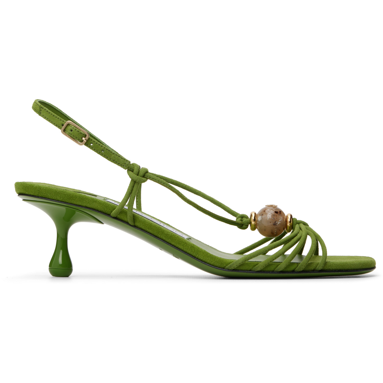 Jimmy Choo Green Lova 50 Heeled Sandals