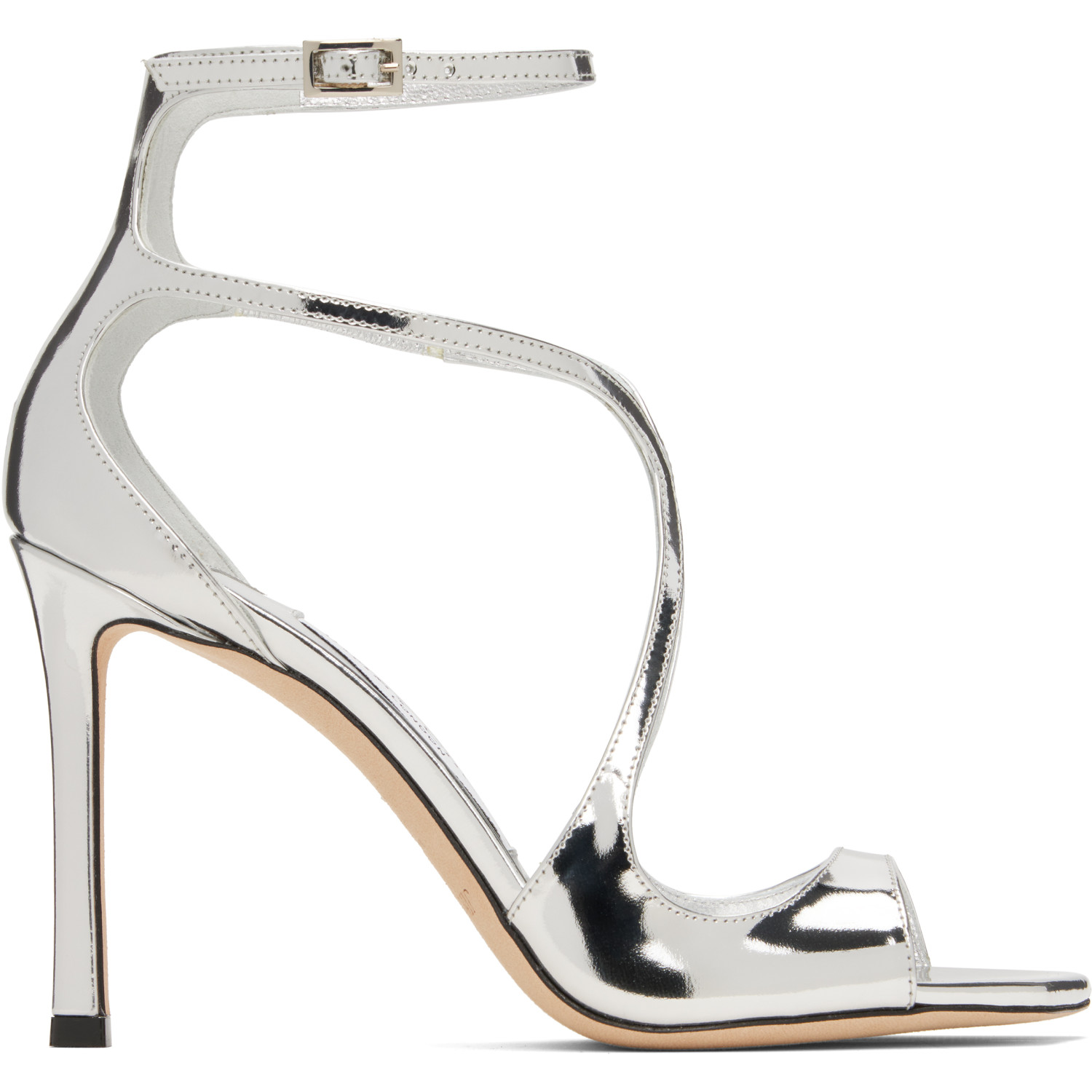 Jimmy Choo Silver Azia 95 Heeled Sandals