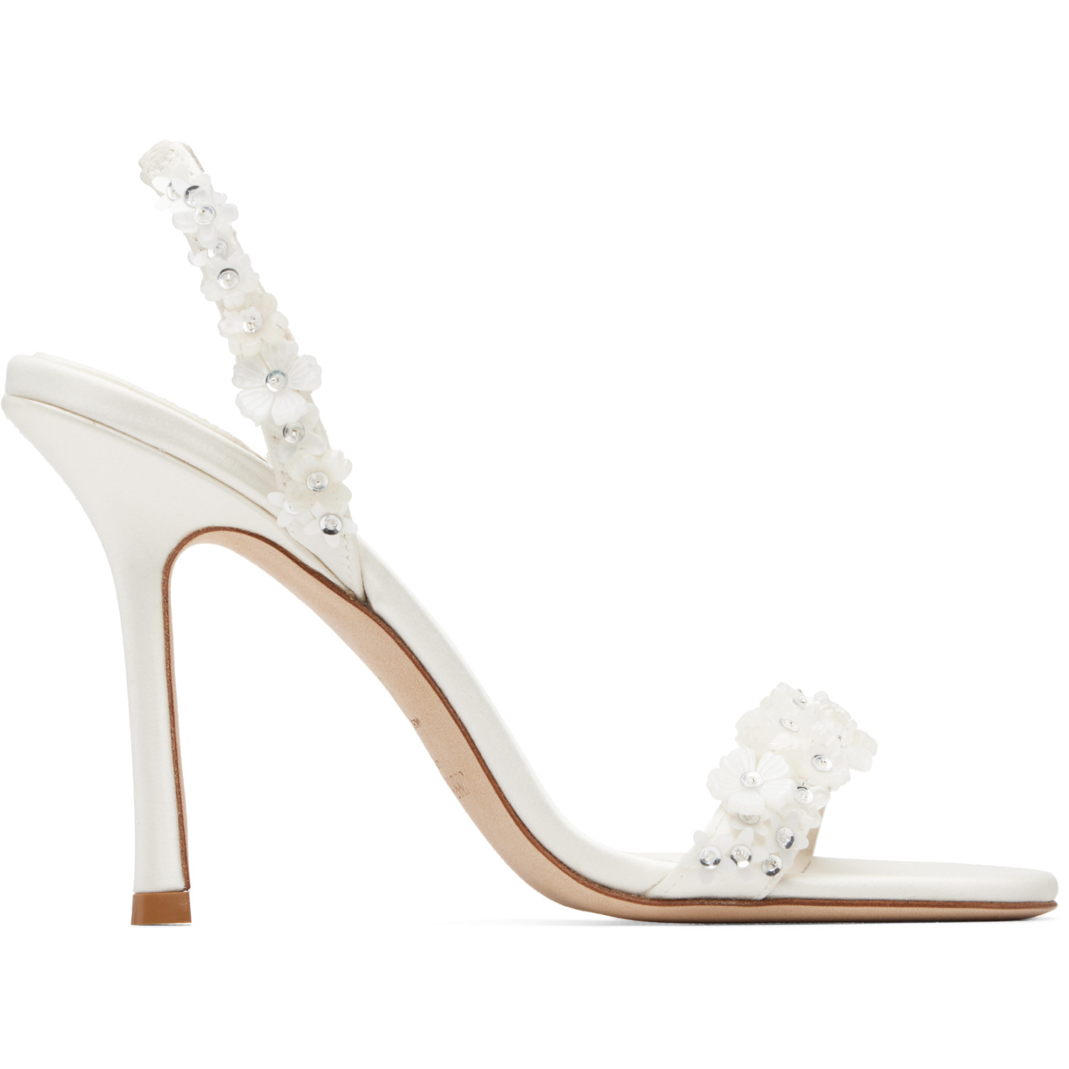 Jimmy Choo White Jenn 100 Bridal Heeled Sandals