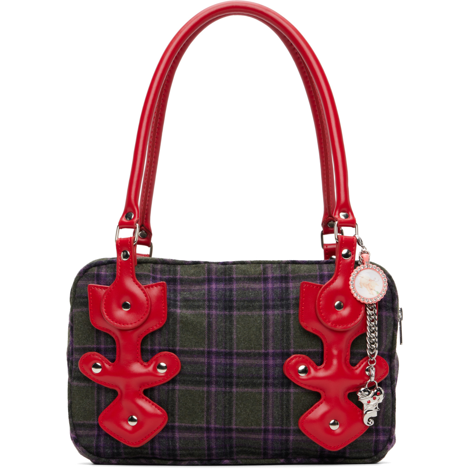 Chopova Lowena Khaki Missish Tartan Bag