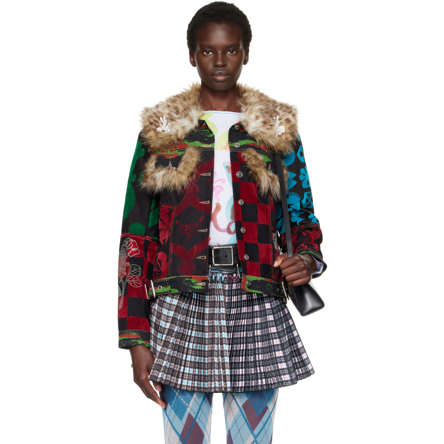 Chopova Lowena Multicolor Patchwork Denim Jacket