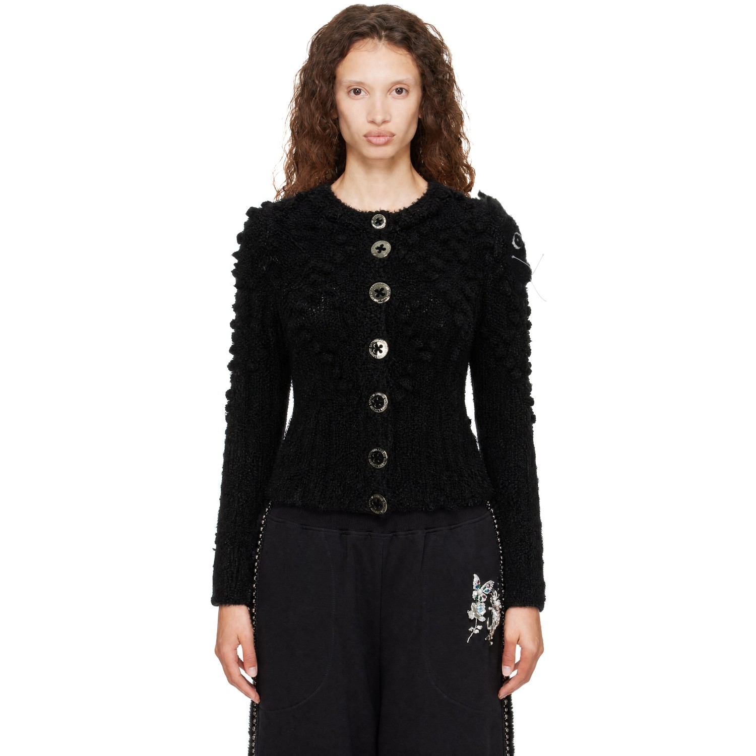 Chopova Lowena Black Kitty Cardigan