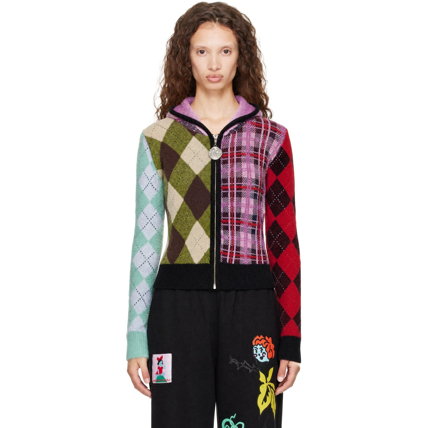 Chopova Lowena Multicolor Farrago Zip-Up Hoodie