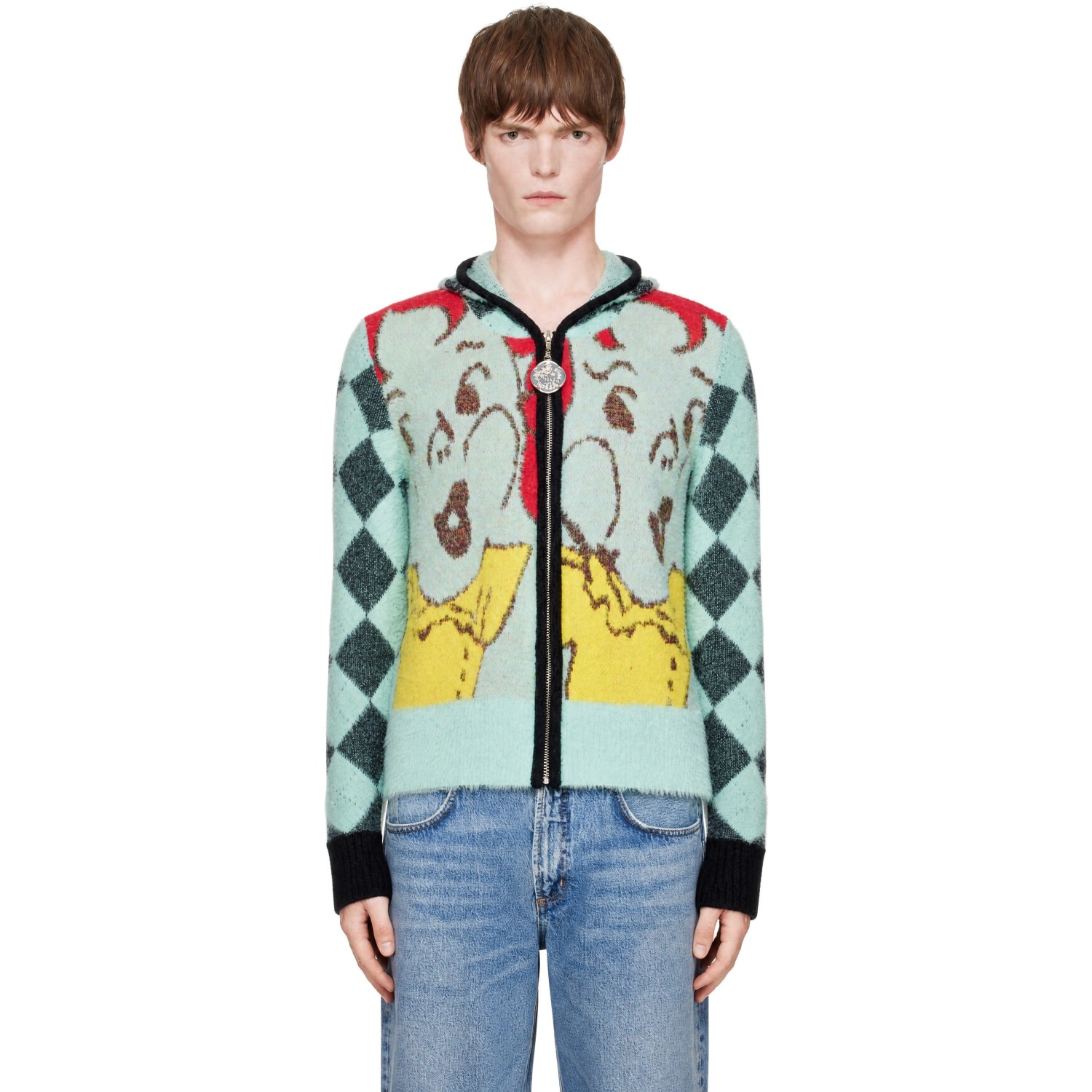 Chopova Lowena Blue Happy Girl Hoodie