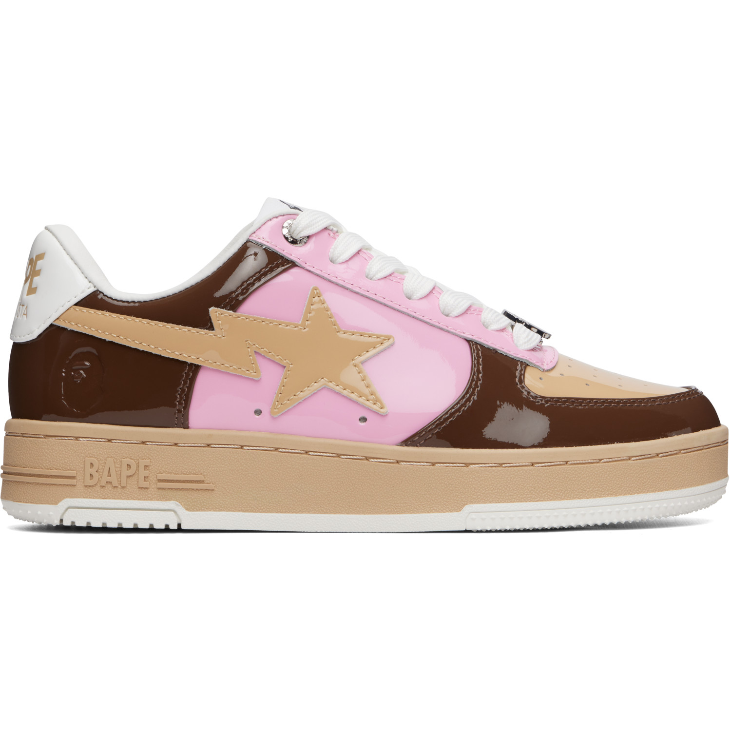 BAPE Brown & Pink BAPE STA #6 Sneakers