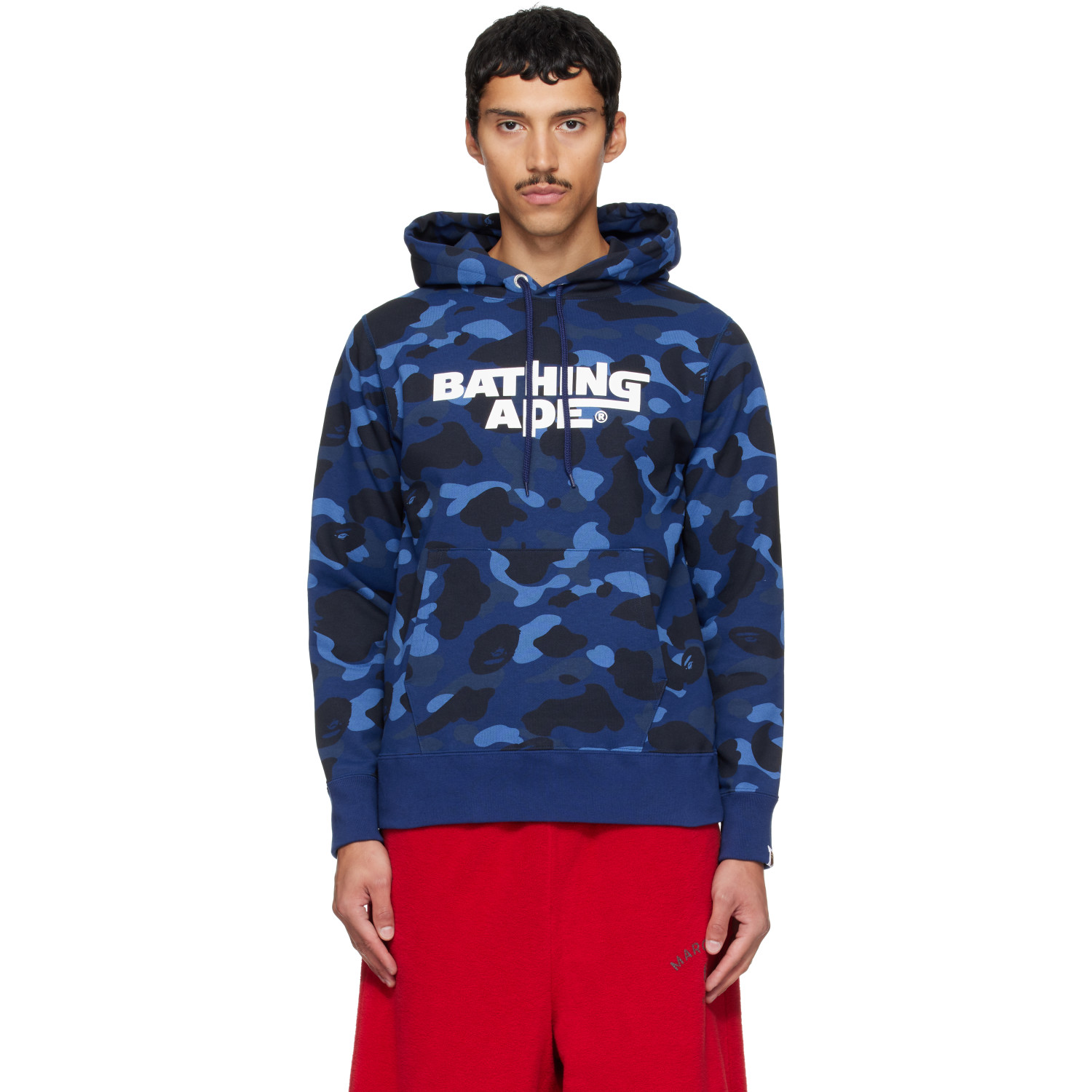 BAPE Navy Color Camo Pullover Hoodie