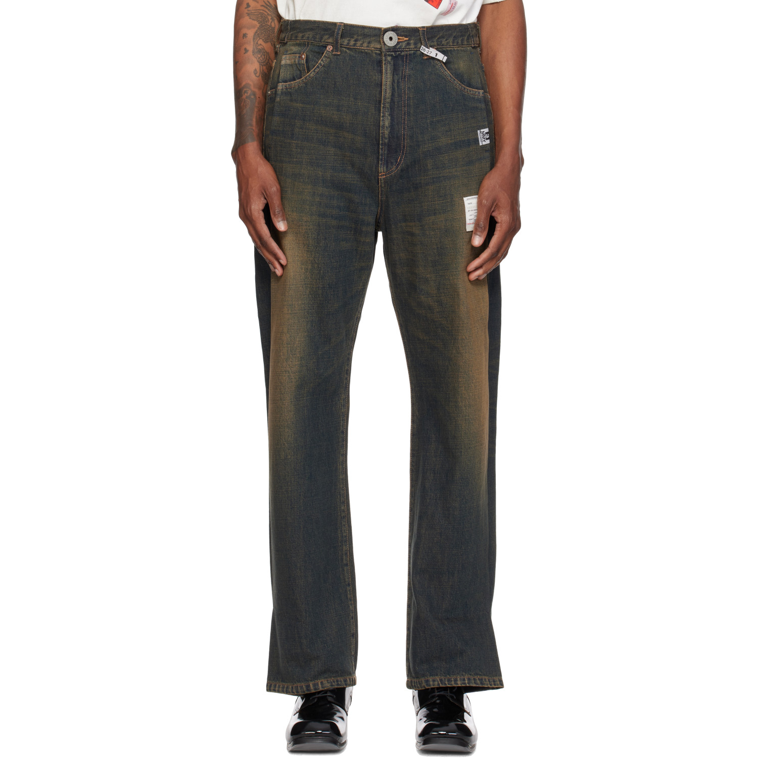 Maison MIHARA YASUHIRO Indigo Folded Denim Jeans