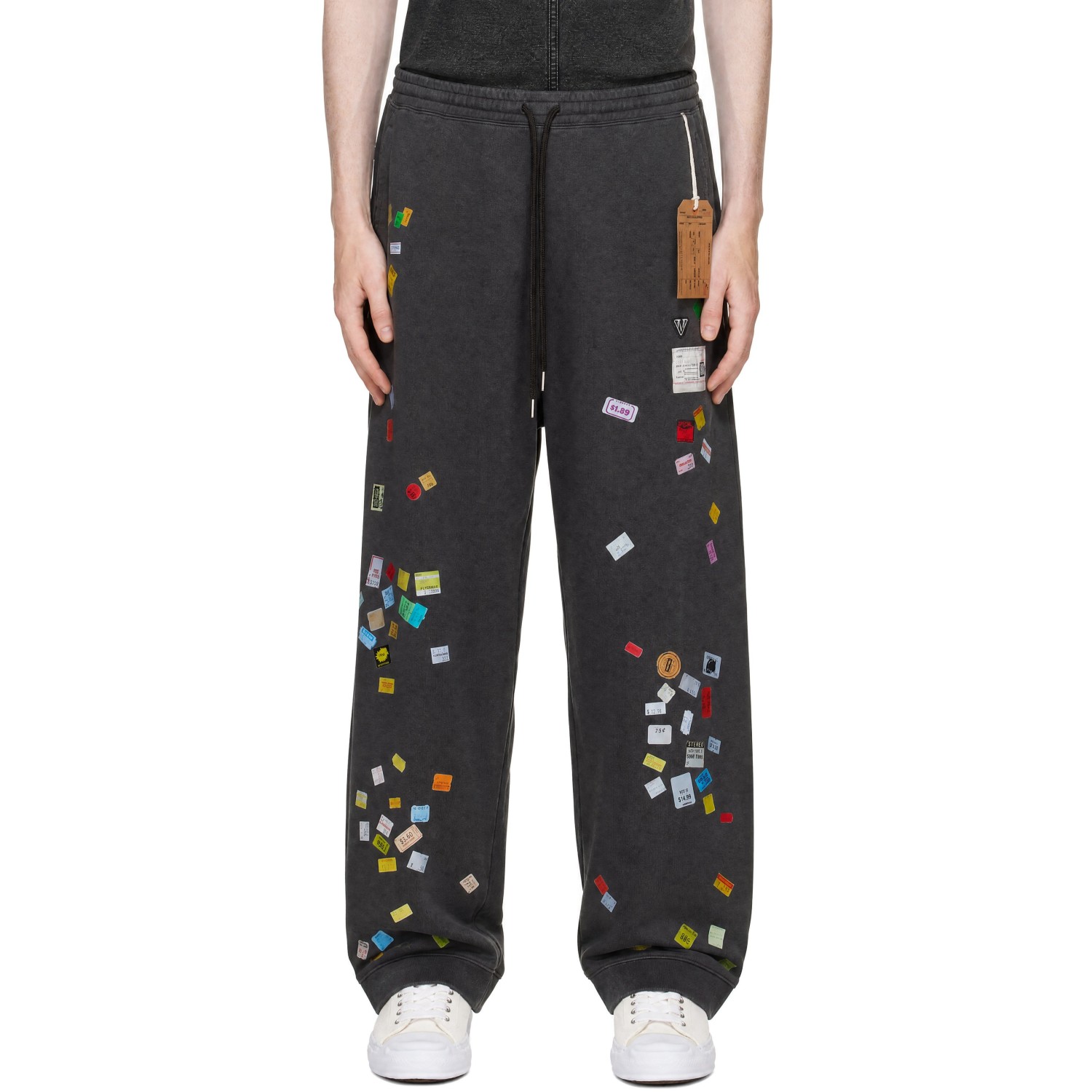 Maison MIHARA YASUHIRO Gray Price Tag Sticker Printed Sweatpants