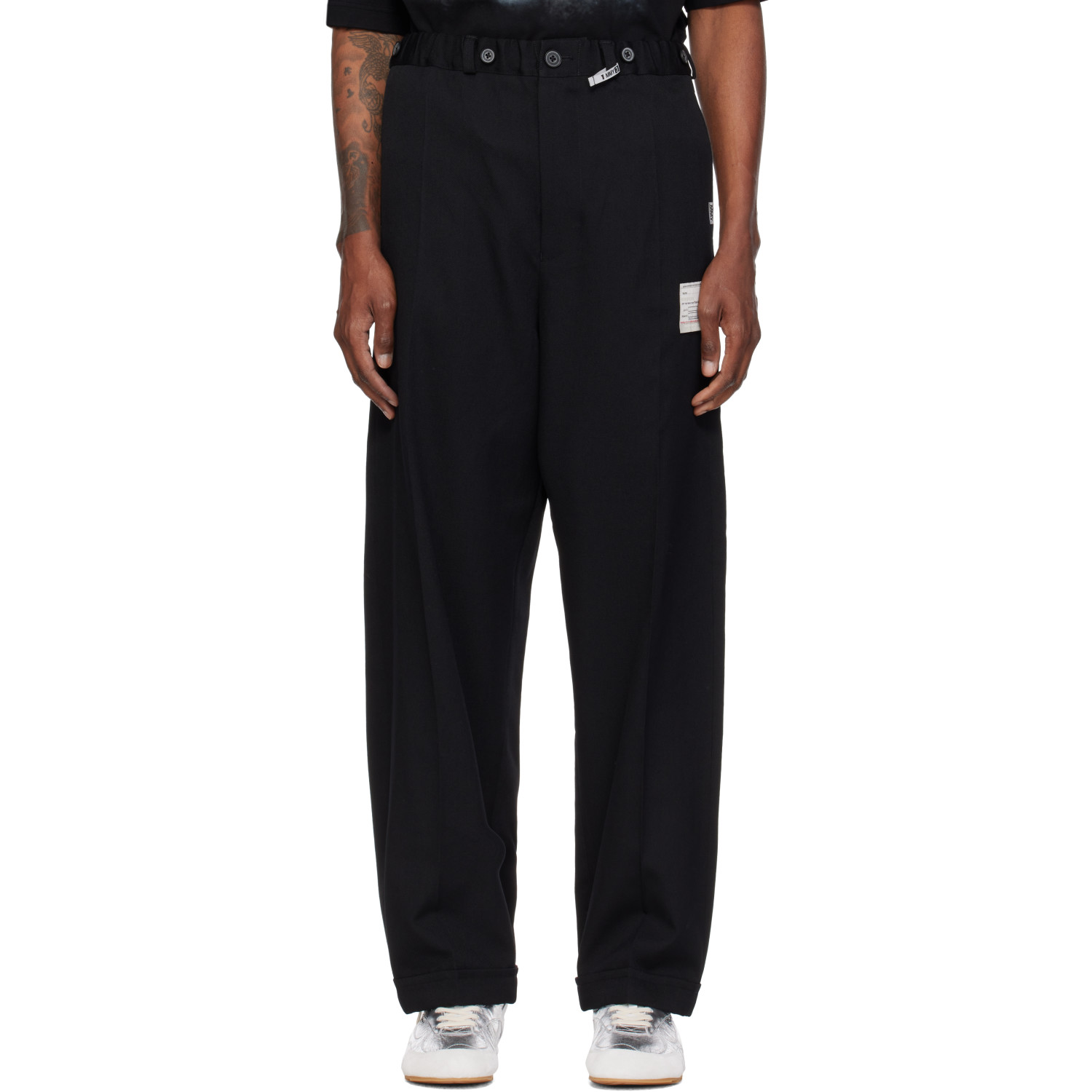 Maison MIHARA YASUHIRO Black Easy Slack Trousers