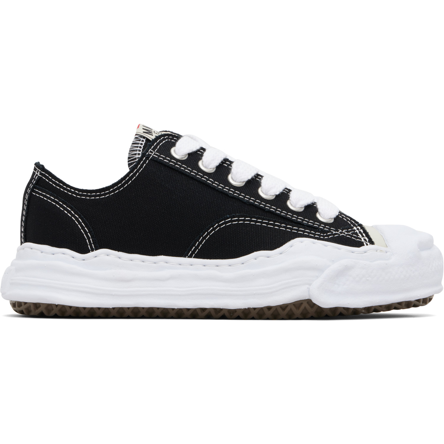 Maison MIHARA YASUHIRO Black 'Hank' OG Sole Canvas Low-Top Sneakers