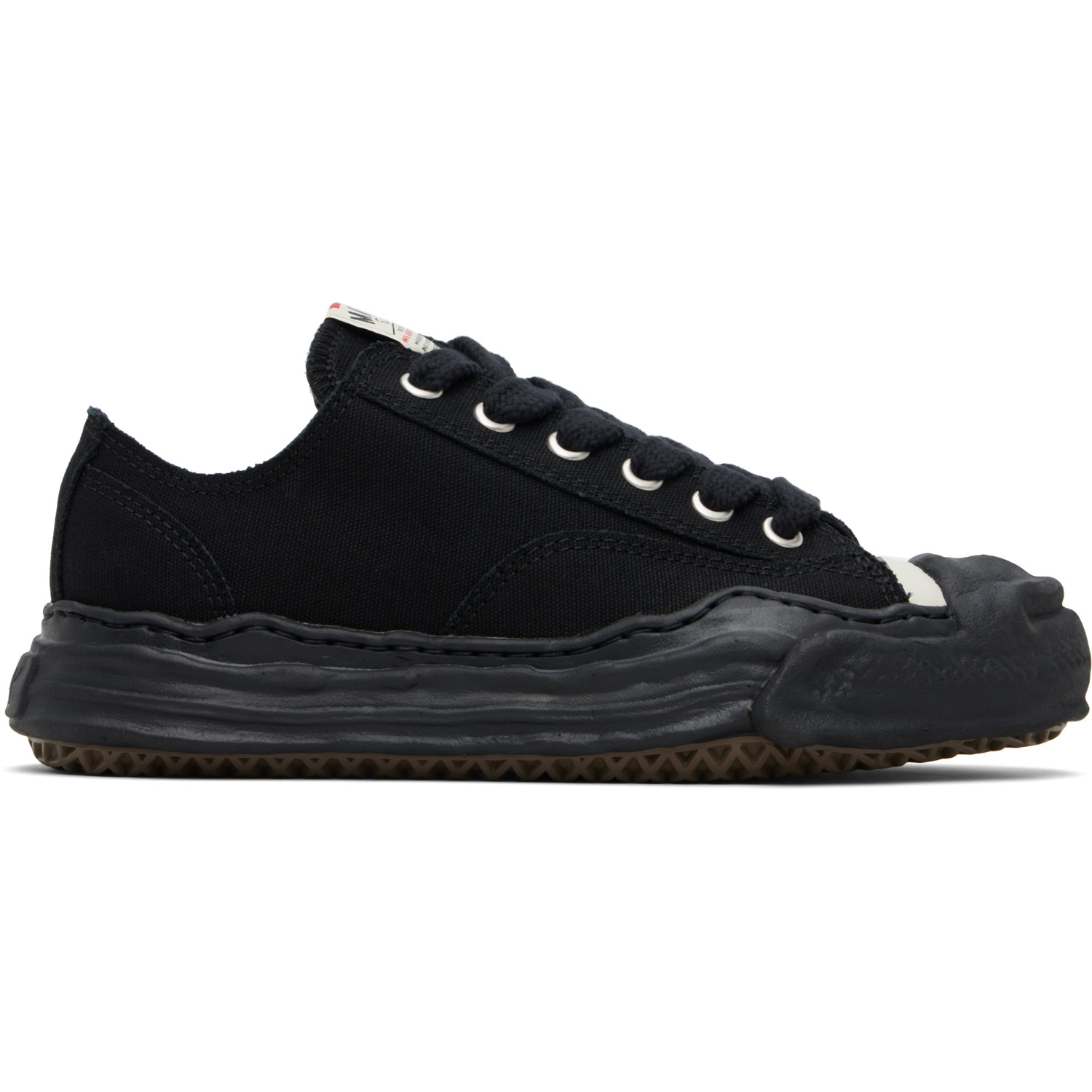 Maison MIHARA YASUHIRO Black 'Hank' OG Sole Canvas Low-Top Sneakers