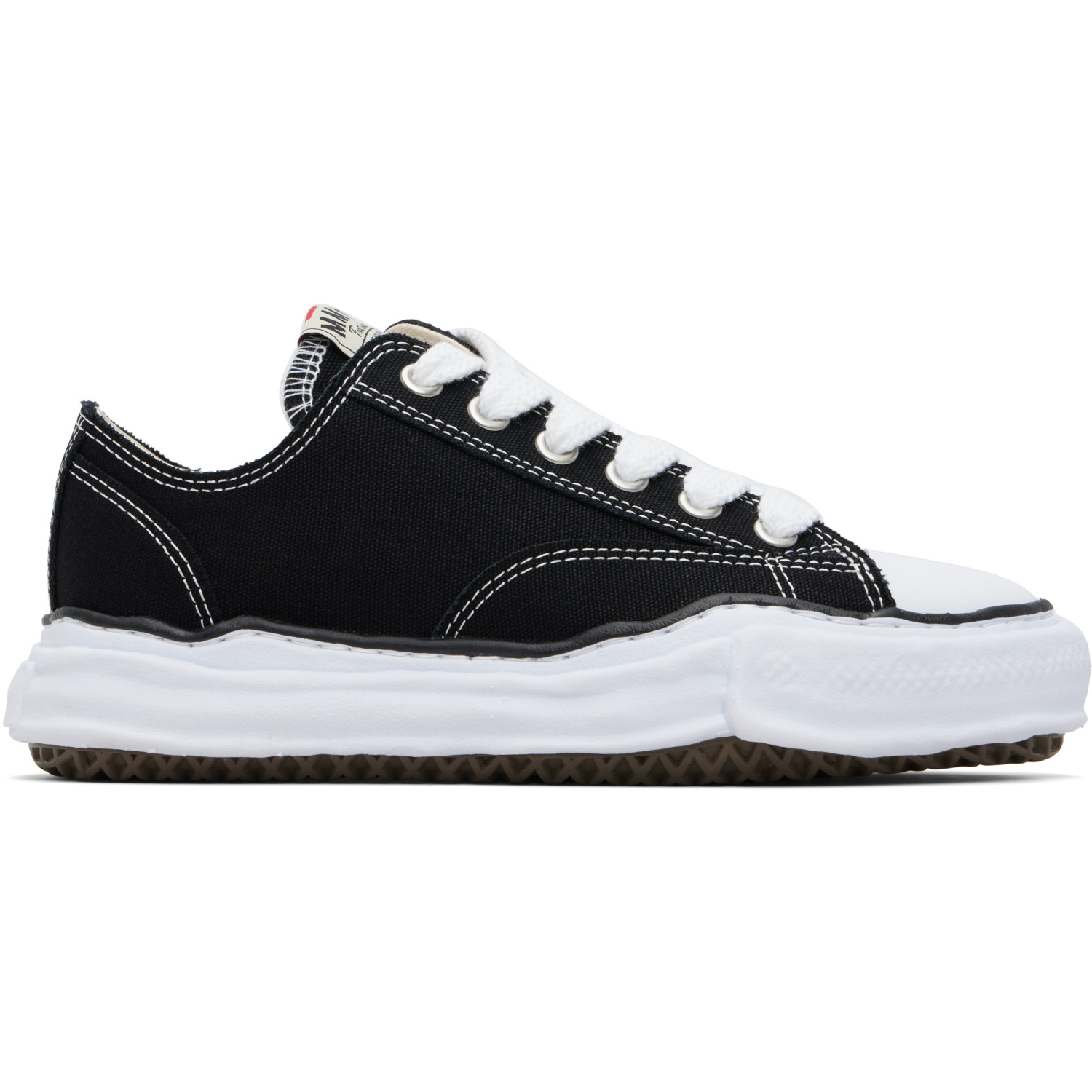 Maison MIHARA YASUHIRO Black 'Peterson' OG Sole Canvas Low-Top Sneakers