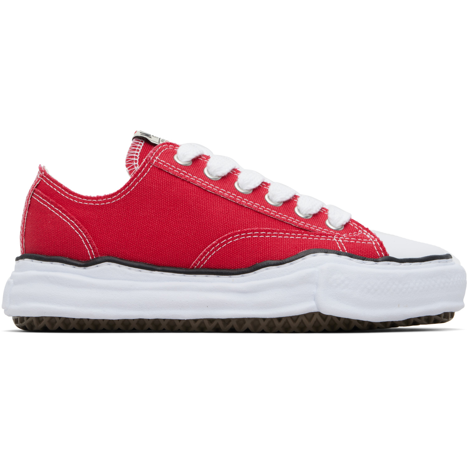Maison MIHARA YASUHIRO Red 'Peterson' OG Sole Canvas Low-Top Sneakers