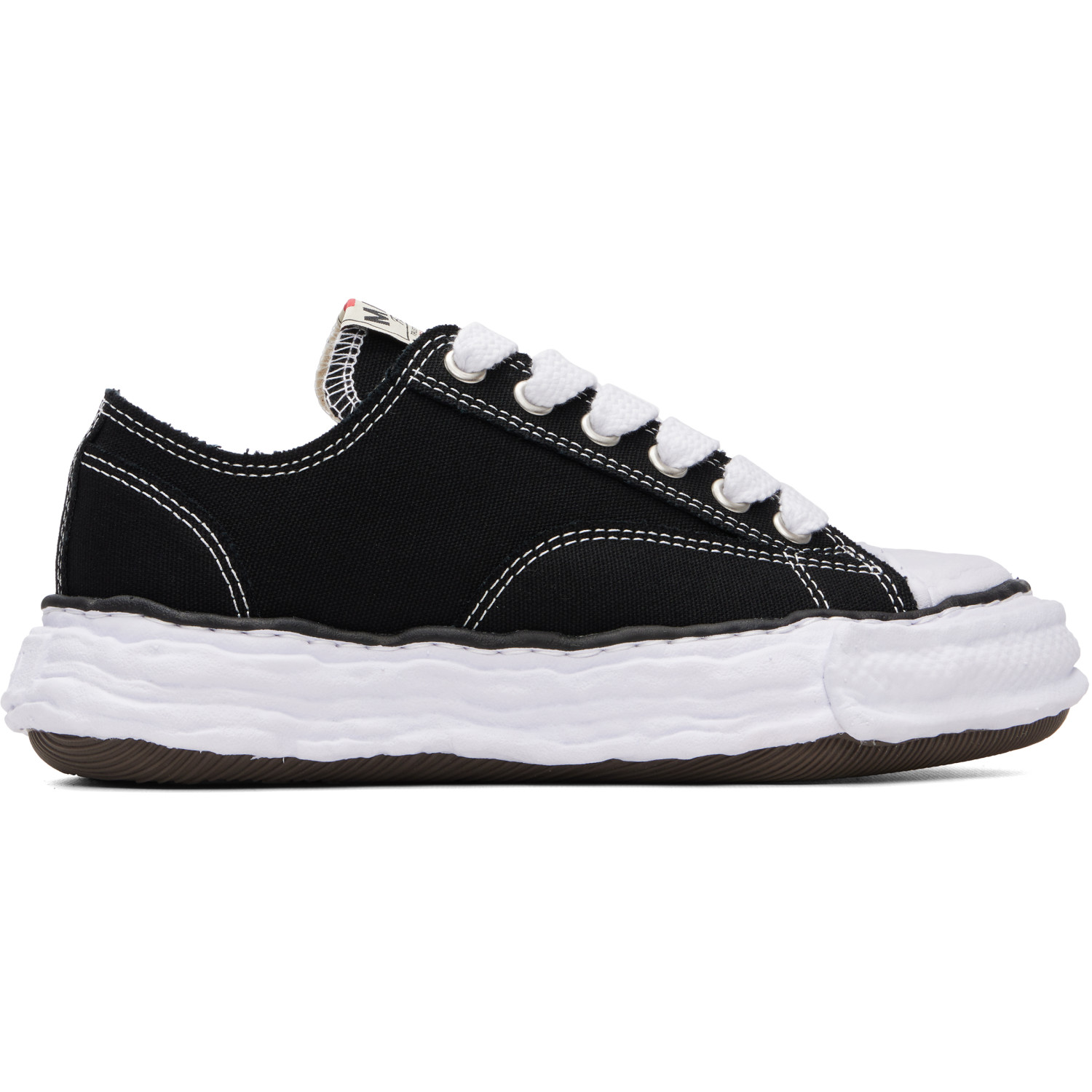 Maison MIHARA YASUHIRO Black Peterson OG Sole Canvas Low-Top Sneakers