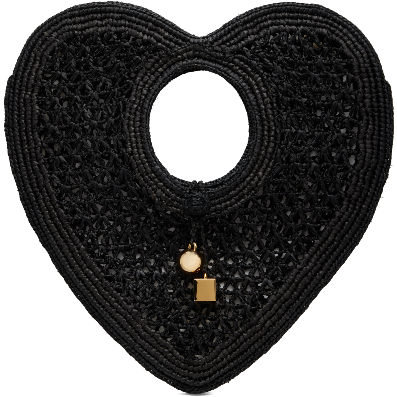 JACQUEMUS Black 'Le Spiaggia Coeur' Tote