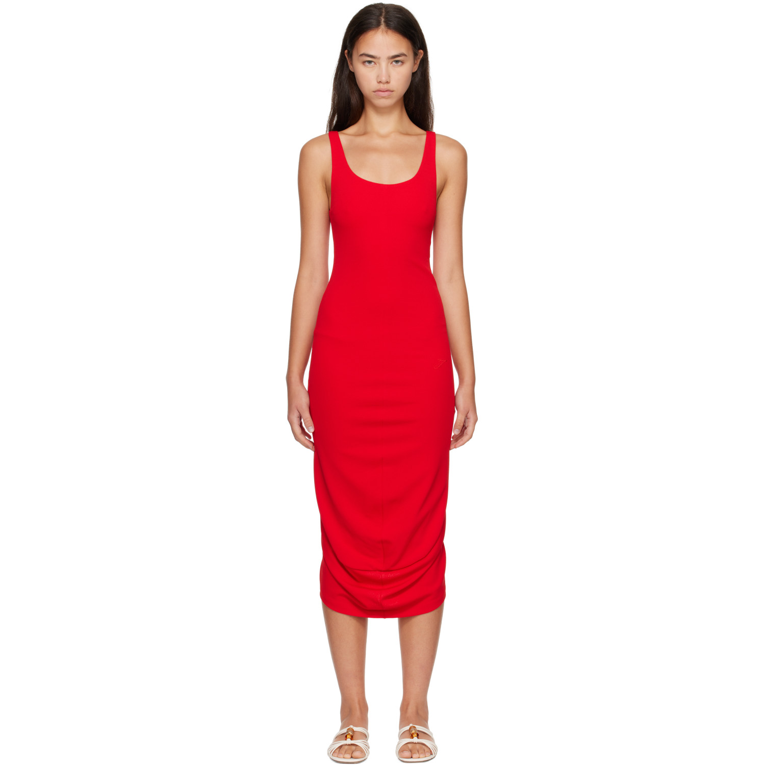 JACQUEMUS Red 'The Regata' Midi Dress