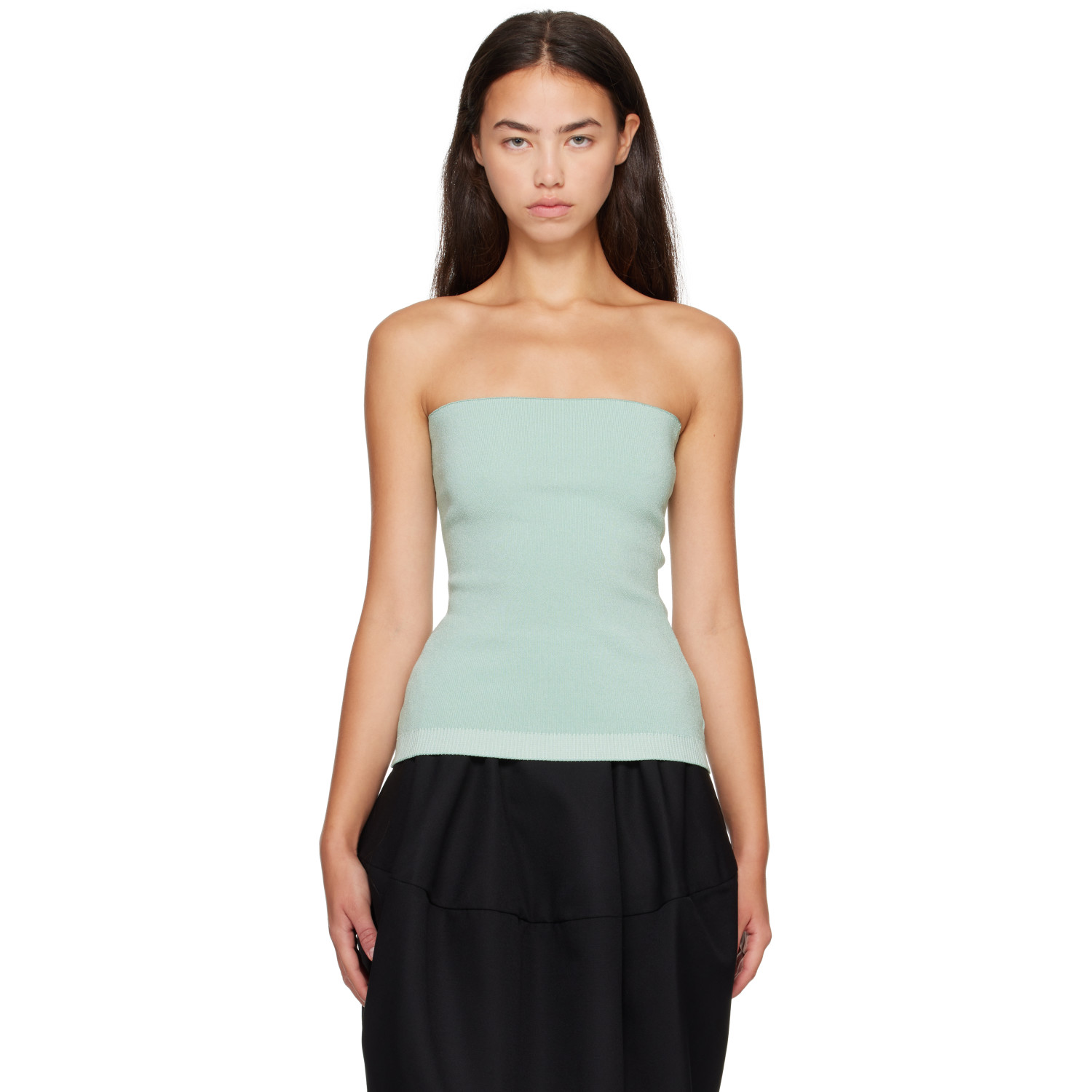 JACQUEMUS Green 'The Sera knit' Tube Top